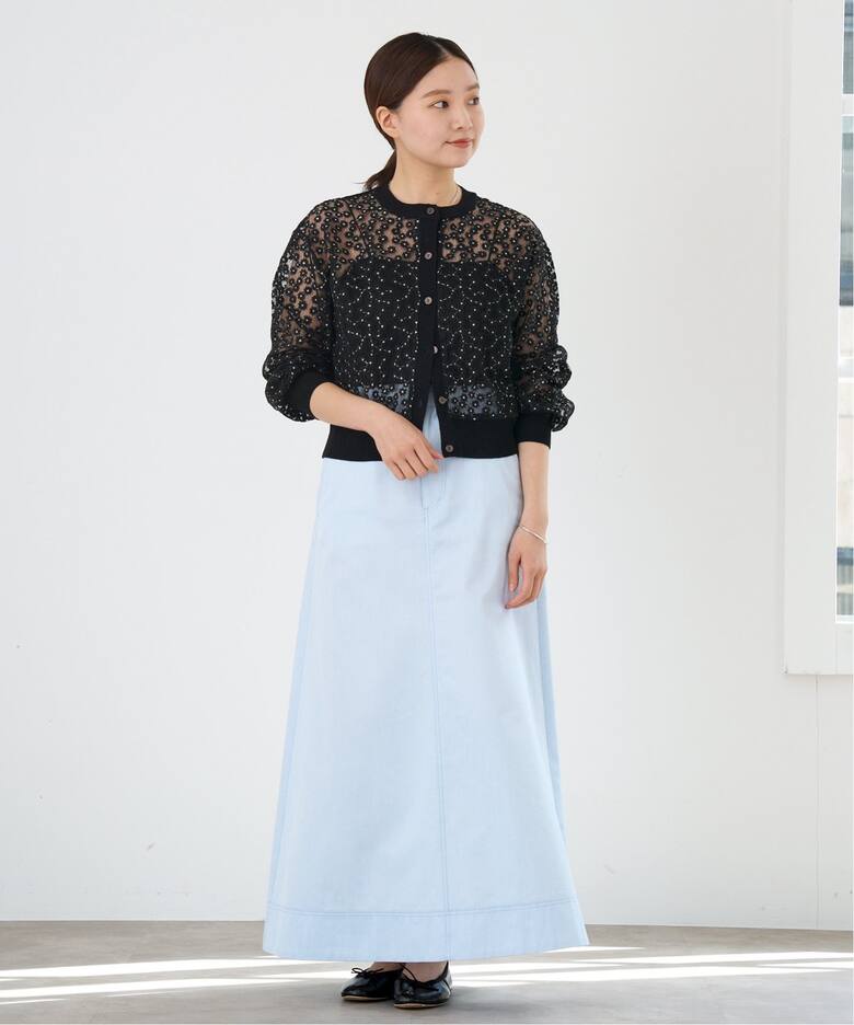 フラワーレースニットカーディガン（カーディガン）｜IENA（イエナ）の  