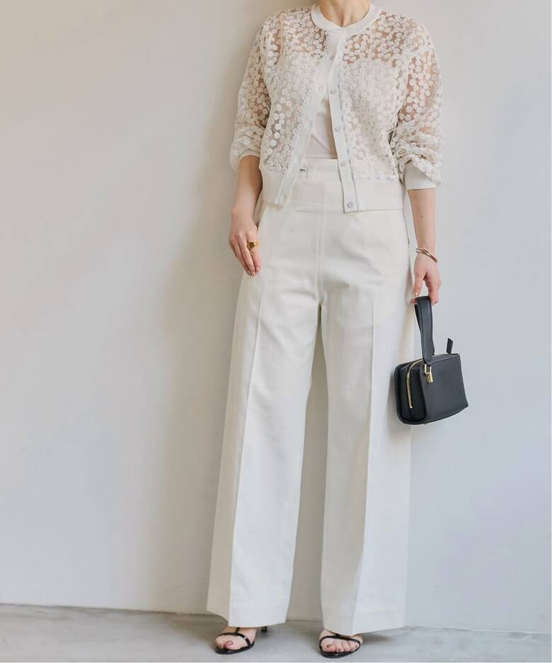 フラワーレースニットカーディガン（カーディガン）｜IENA（イエナ）の  