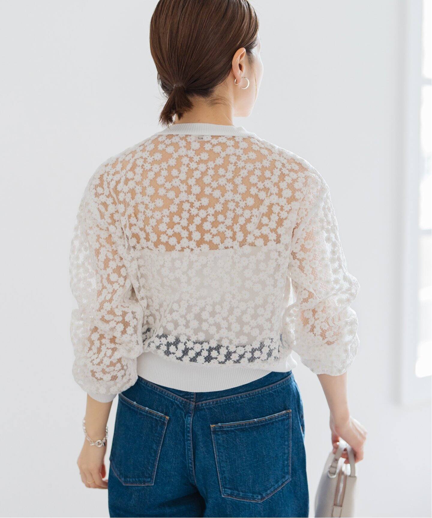 追加2》フラワーレースニットカーディガン（カーディガン）｜IENA  