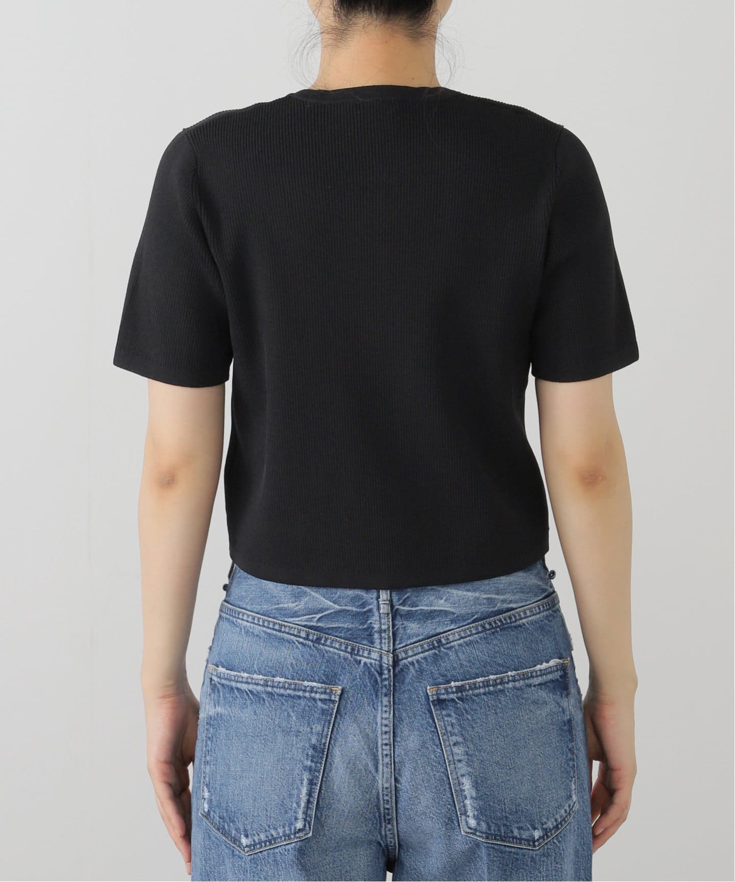 ドットボタン半袖ニットカーディガン（カーディガン）｜IENA