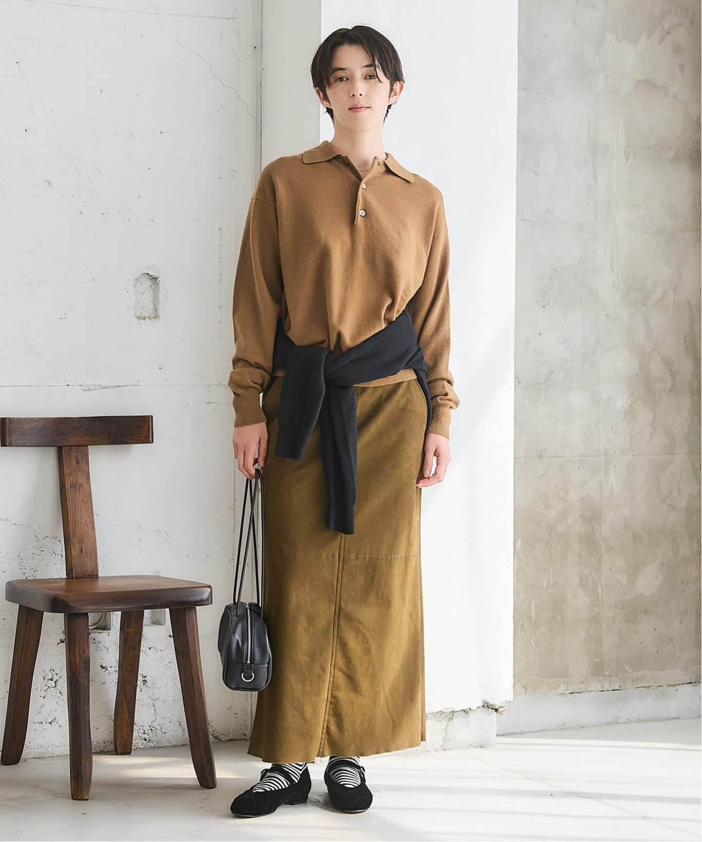 BLACK ポロカラーニット（ニット／セーター）｜IENA（イエナ）の通販