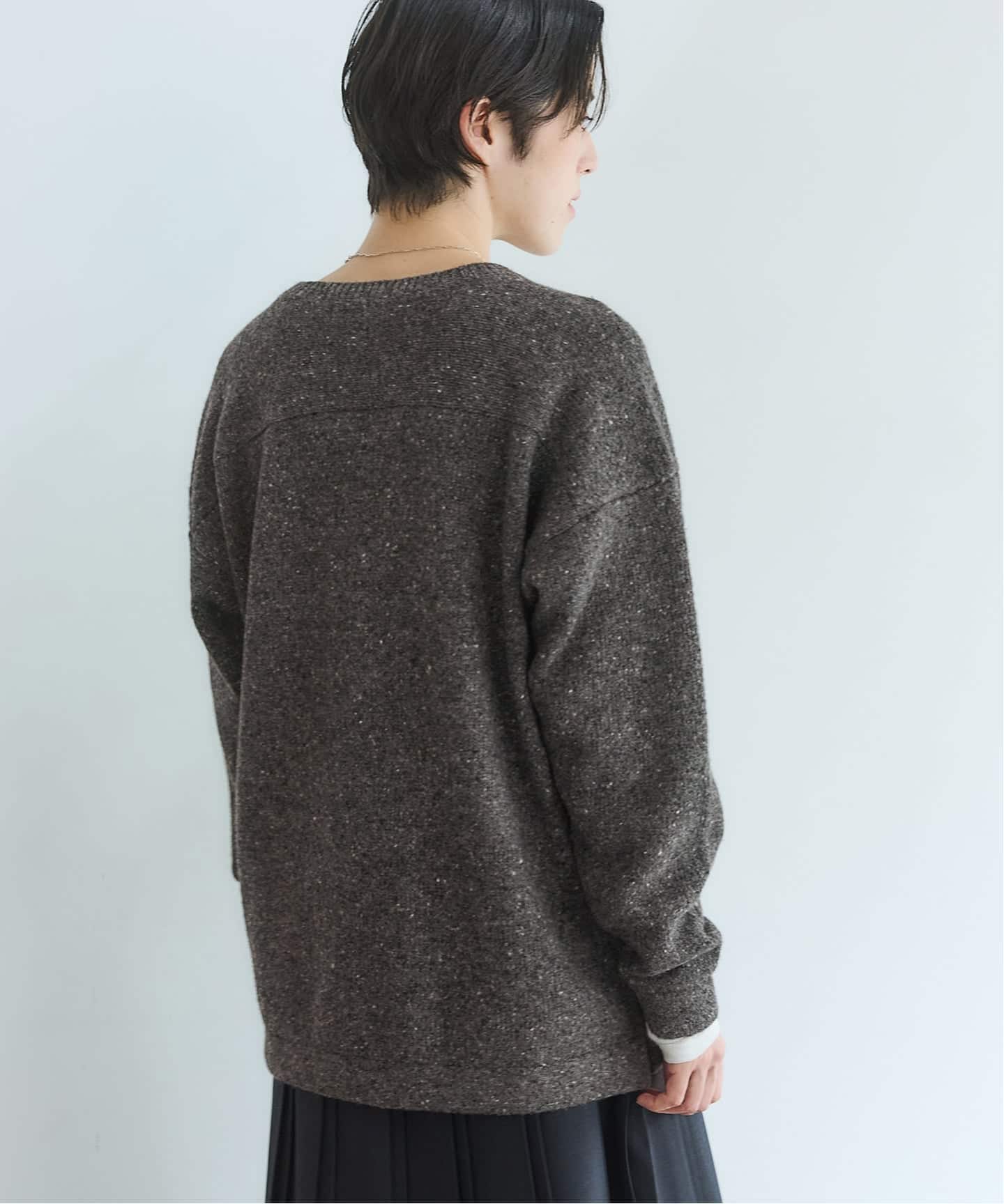 BLACK ローゲージインターシャニット（ニット／セーター）｜IENA