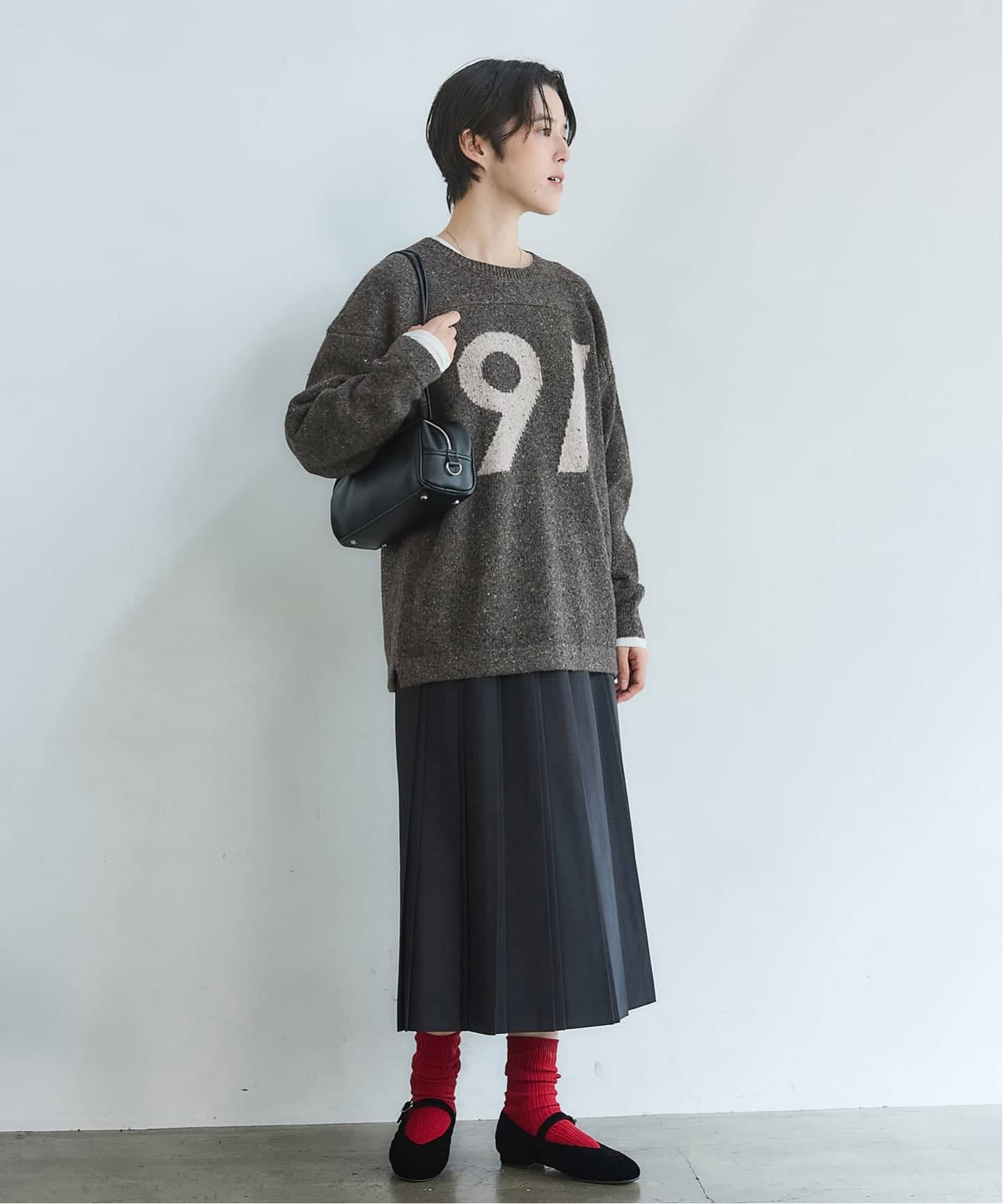 BLACK ローゲージインターシャニット（ニット／セーター）｜IENA