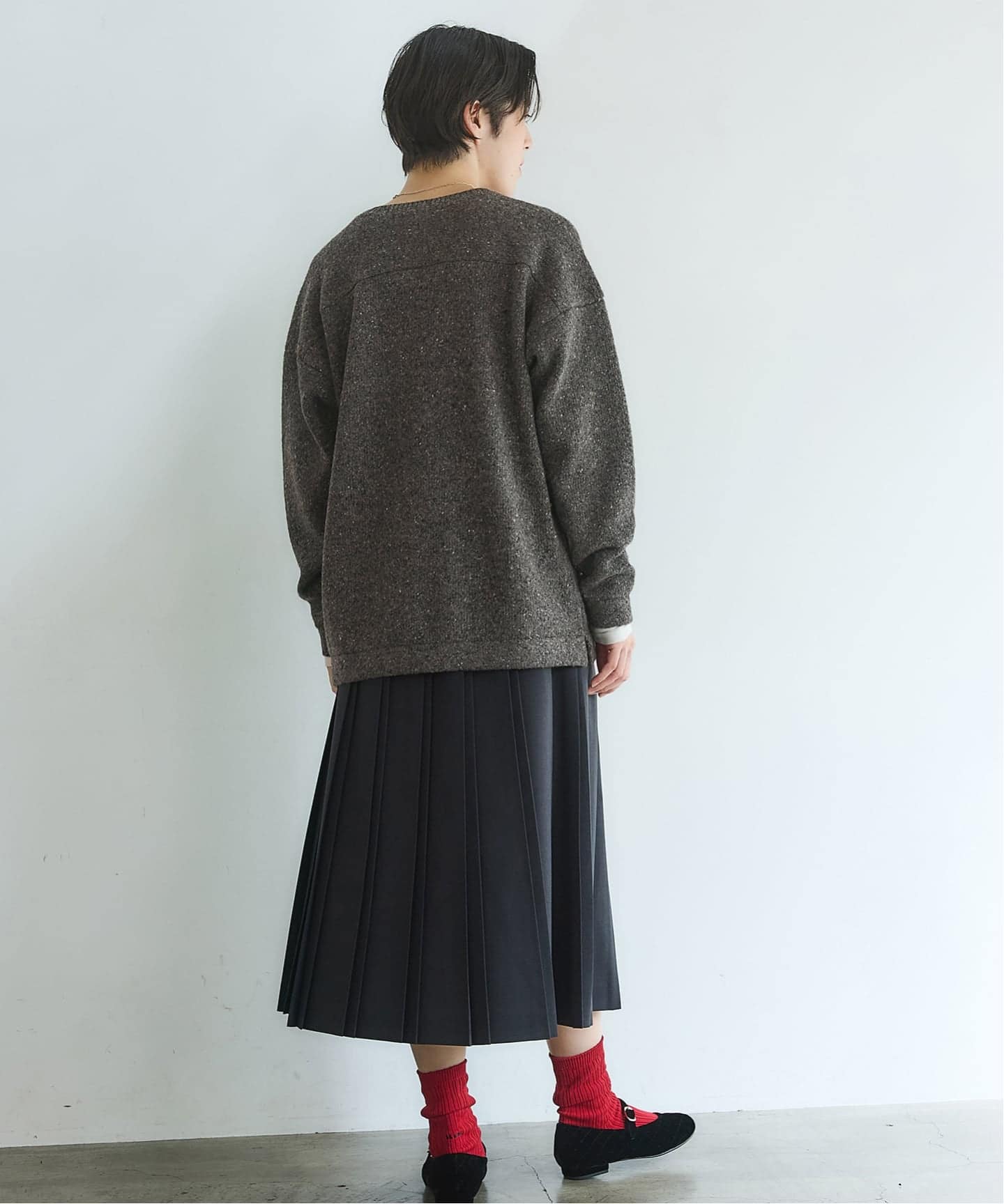 BLACK ローゲージインターシャニット（ニット／セーター）｜IENA