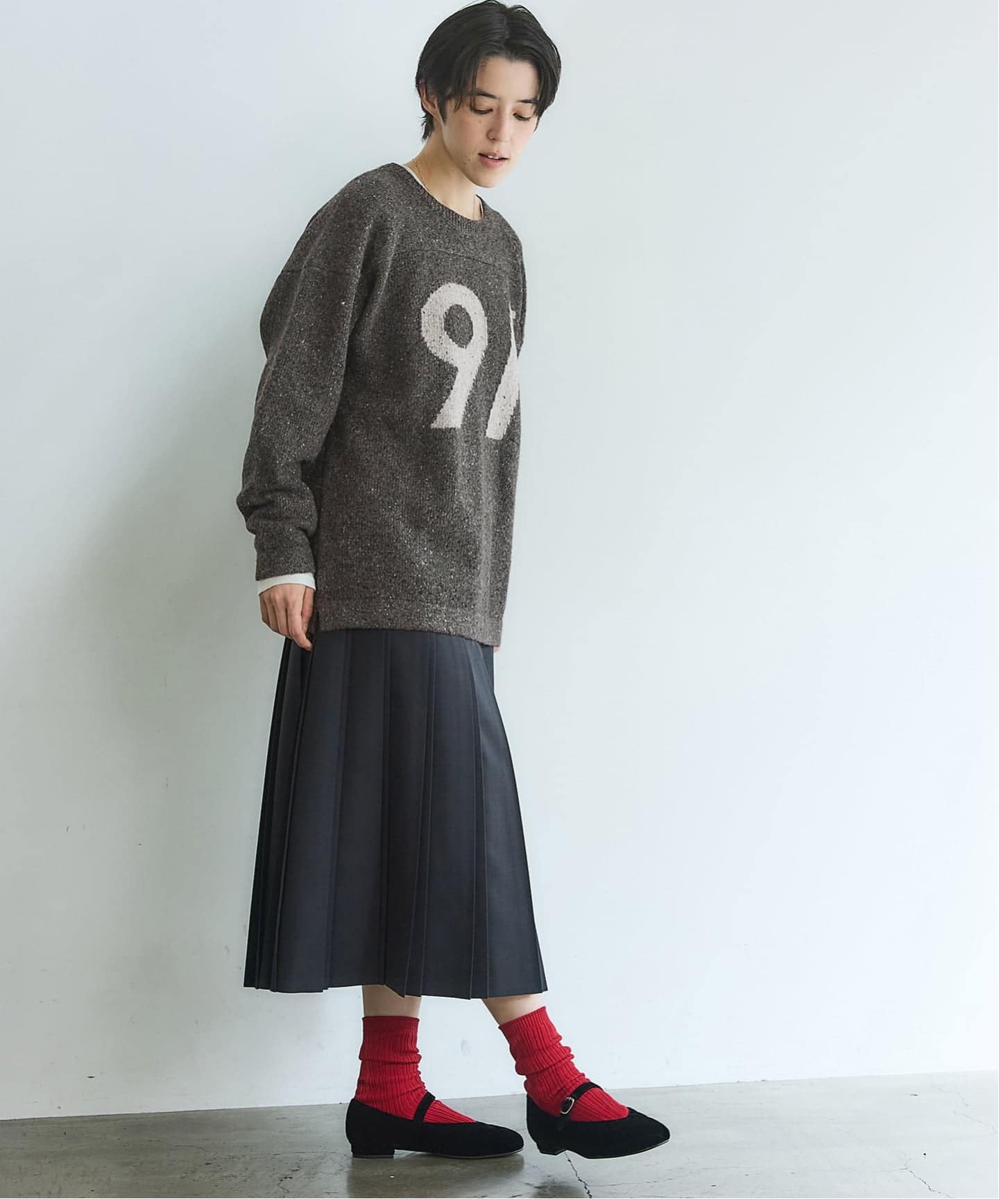 BLACK ローゲージインターシャニット（ニット／セーター）｜IENA