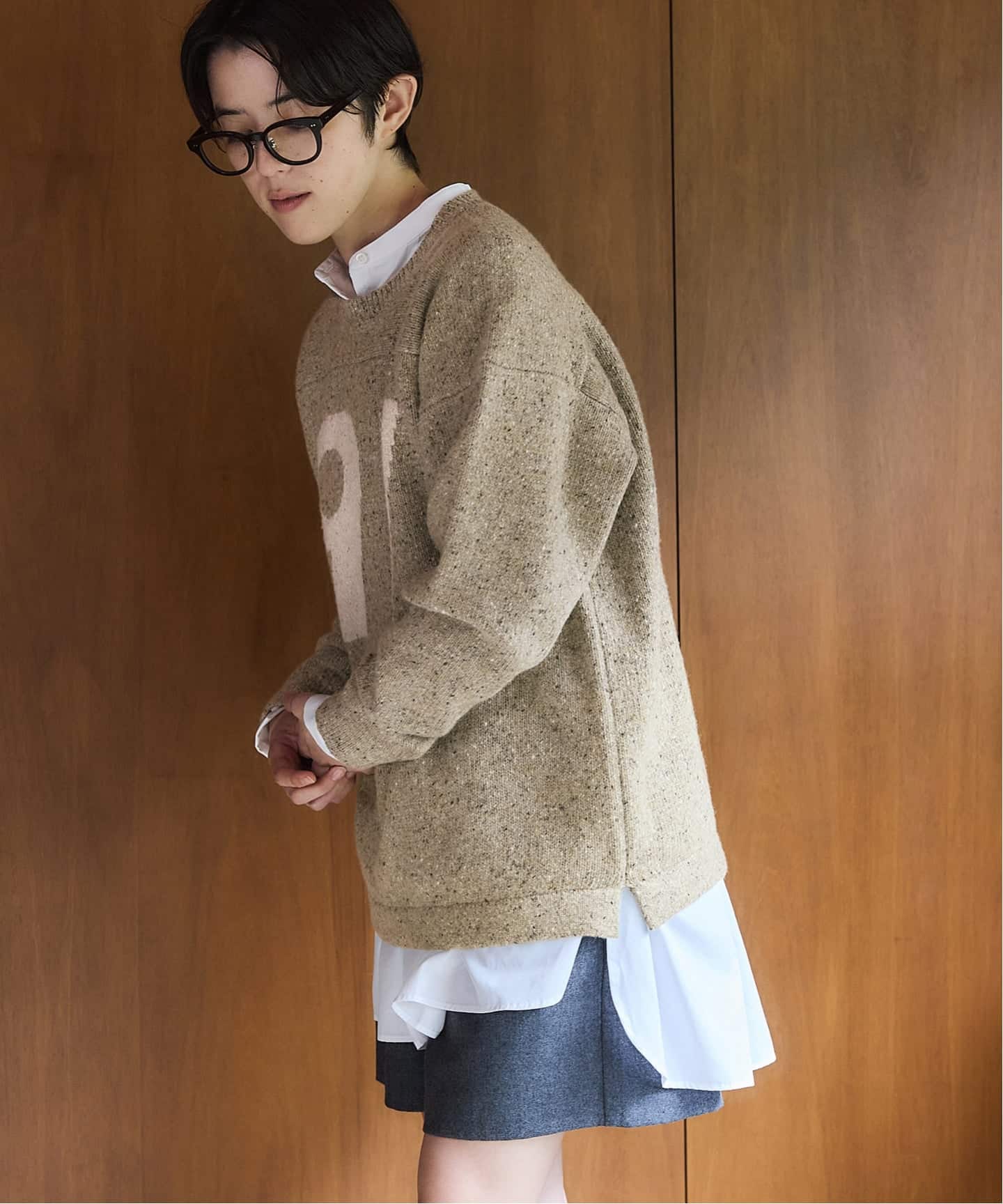 BLACK ローゲージインターシャニット（ニット／セーター）｜IENA