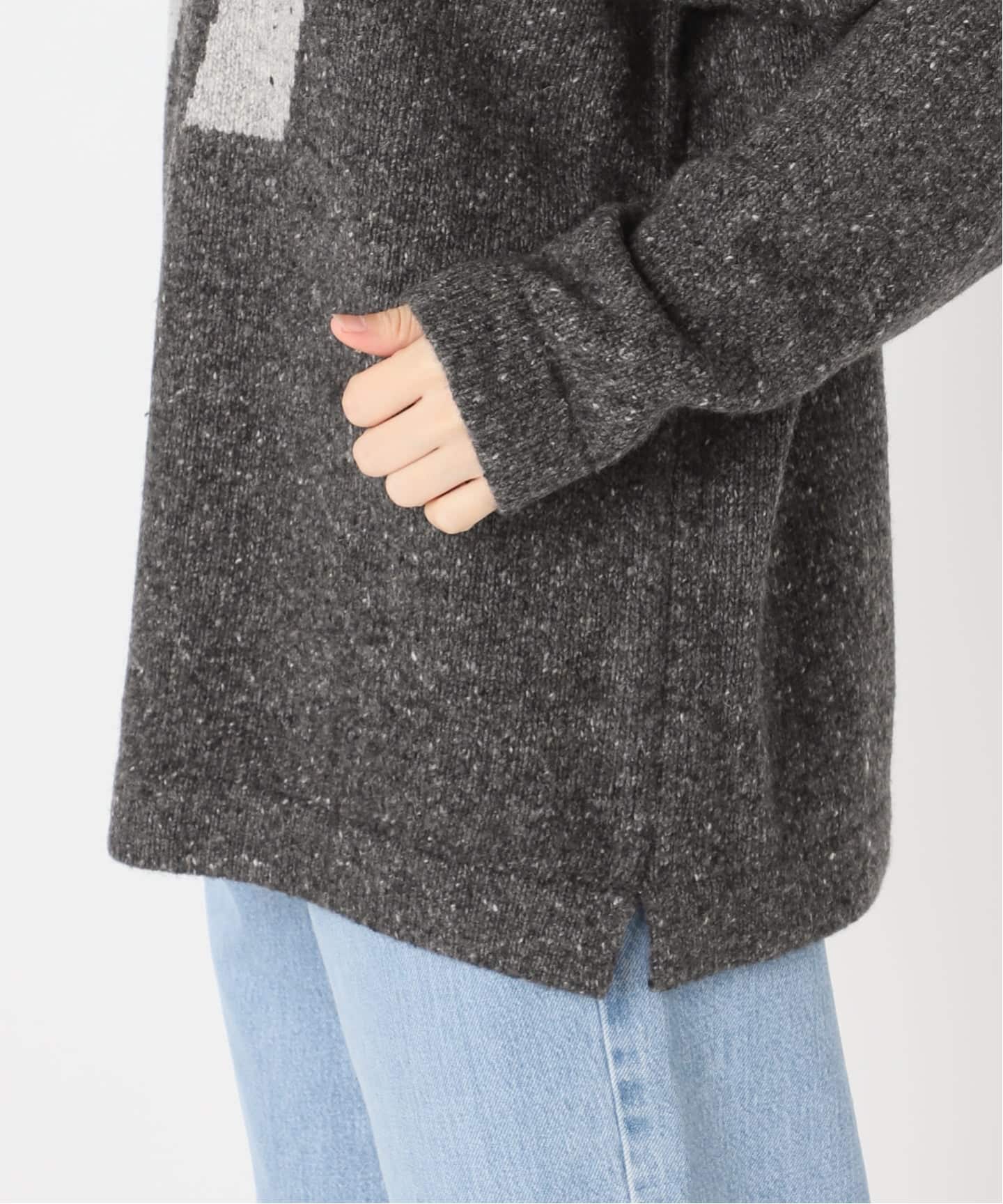 BLACK ローゲージインターシャニット（ニット／セーター）｜IENA