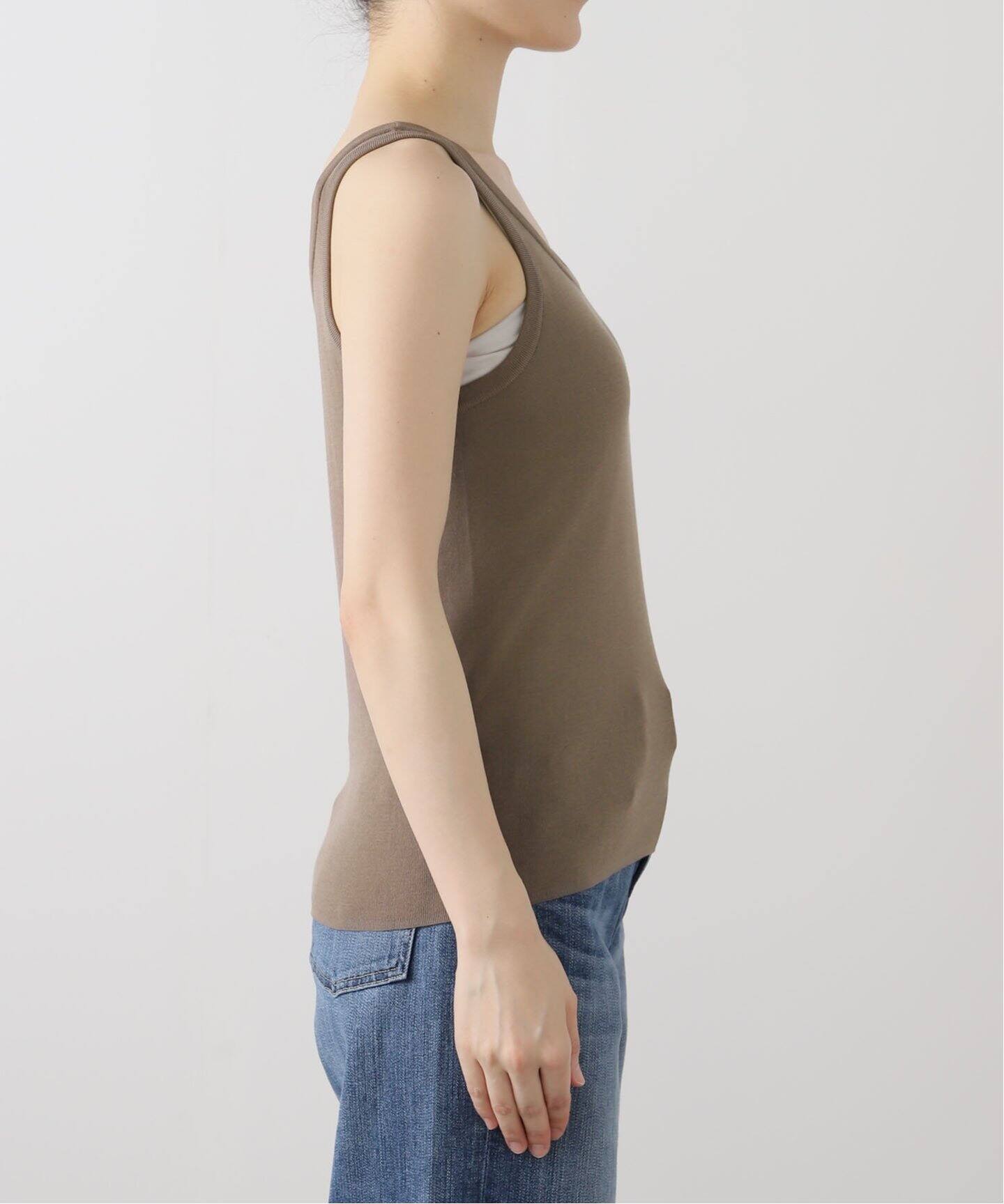ATON/エイトン FRESCA CIRCULAR RIB TANK TOP タンクトップ KRAGGM0117 