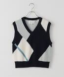BOMPARD/ボンパール SLEEVELESS V-NECK SWEATER WITH A ベスト MO4114