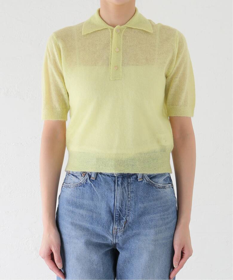 AURALEE/オーラリー KID MOHAIR SHEER KNIT POLOSHIRTS ポロシャツ 