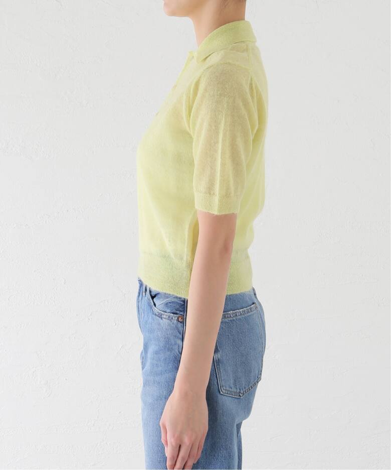 AURALEE/オーラリー KID MOHAIR SHEER KNIT POLOSHIRTS ポロシャツ 