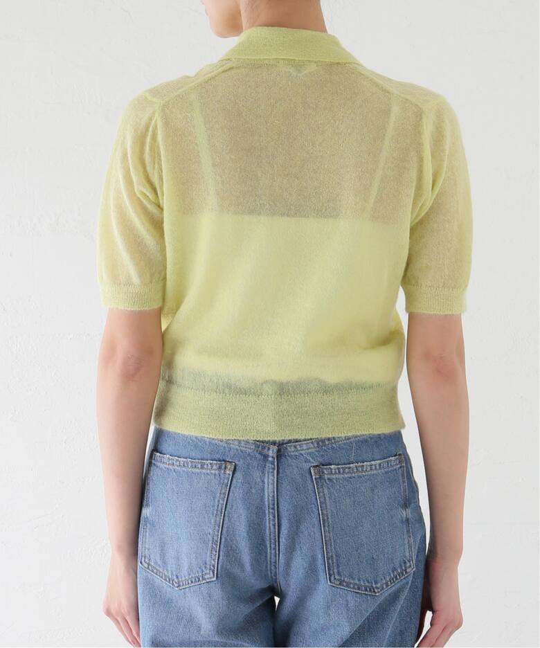 AURALEE/オーラリー KID MOHAIR SHEER KNIT POLOSHIRTS ポロシャツ 