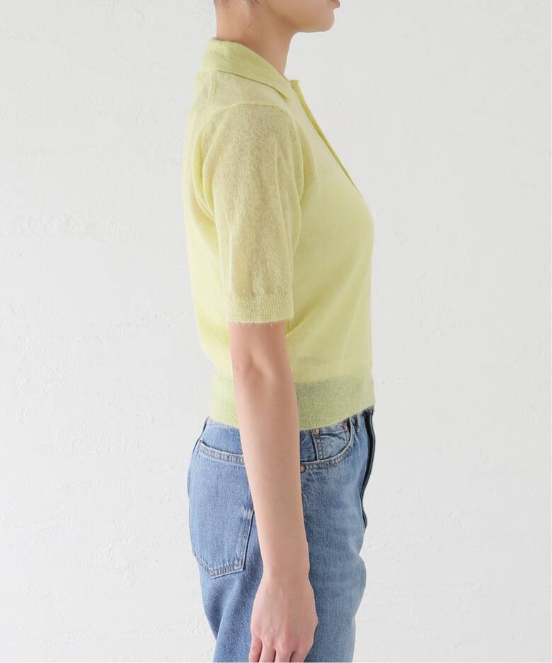 AURALEE/オーラリー KID MOHAIR SHEER KNIT POLOSHIRTS ポロシャツ 