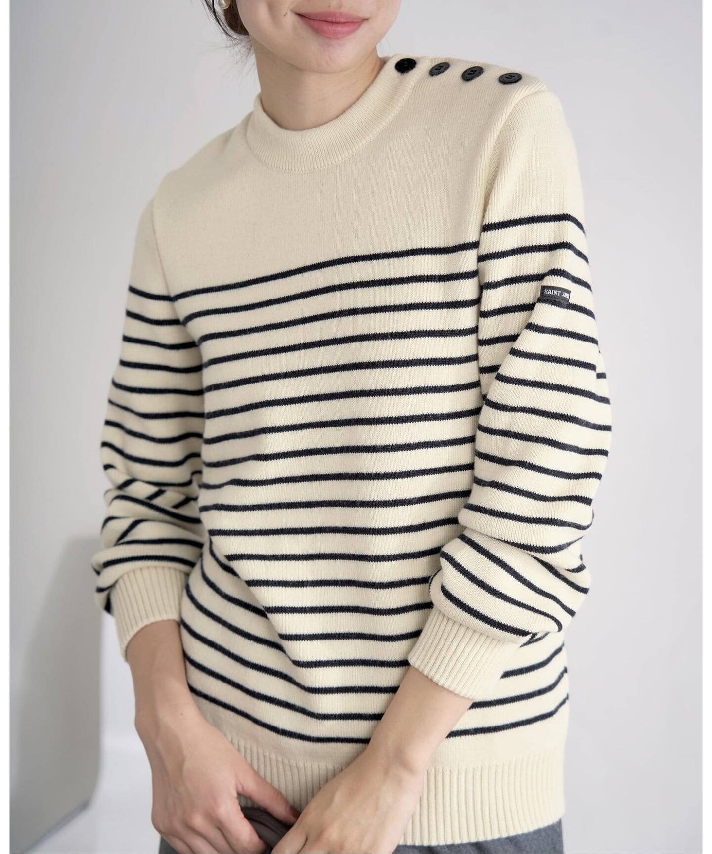 SAINT JAMES セイントジェームス　ボーダーニット　ビニック SAINT JAMES/セントジェームス BINIC PO プルオーバー（ニット