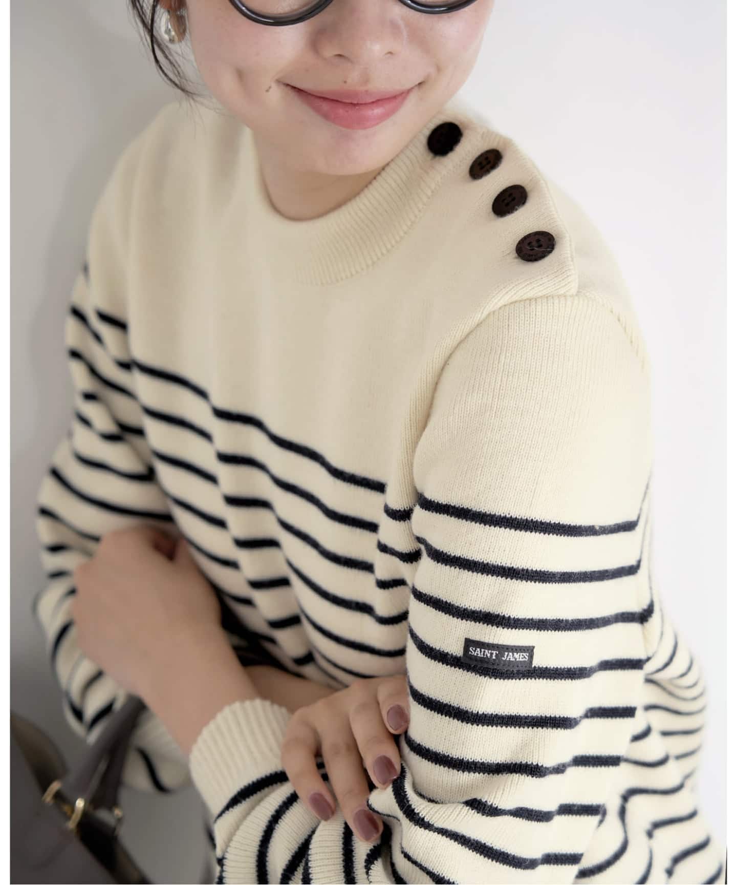 SAINT JAMES セイントジェームス　ボーダーニット　ビニック 楽天市場】【クーポン配布中】セントジェームス SAINT JAMES 肩ボタン