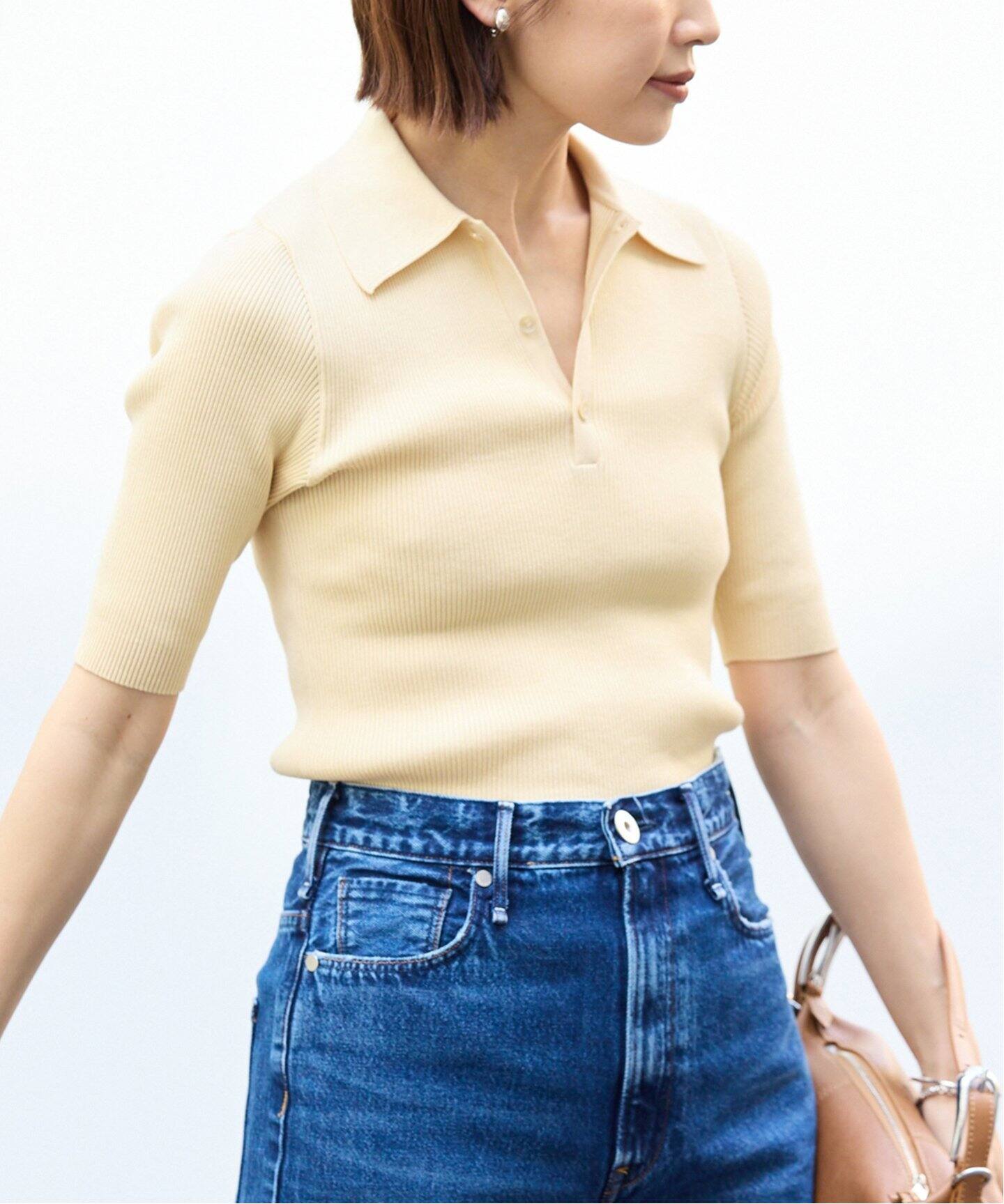 auralee コットンニットポロ 楽天市場】【中古】AURALEEBRUSHED COTTON WOOL RIB KNIT