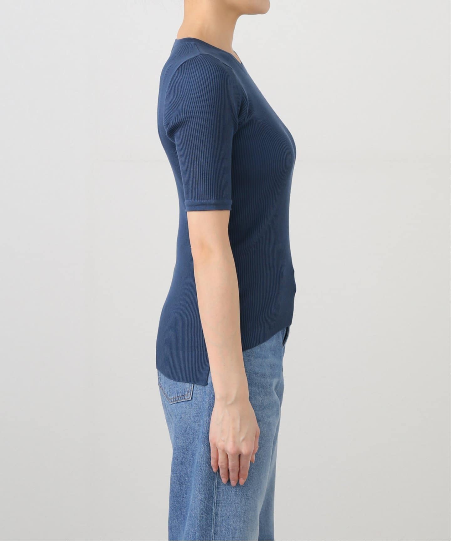 AURALEE/オーラリー COTTON HIGH GAUGE RIB KNIT TEE ニット A00T02HR
