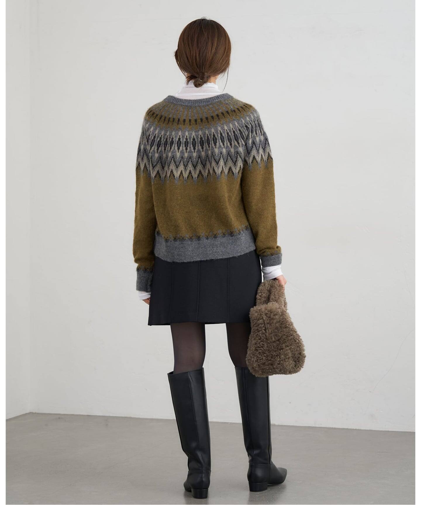 ROBERTO COLLINA/ロベルトコリーナ GIROCOLLO CROPPED ニット