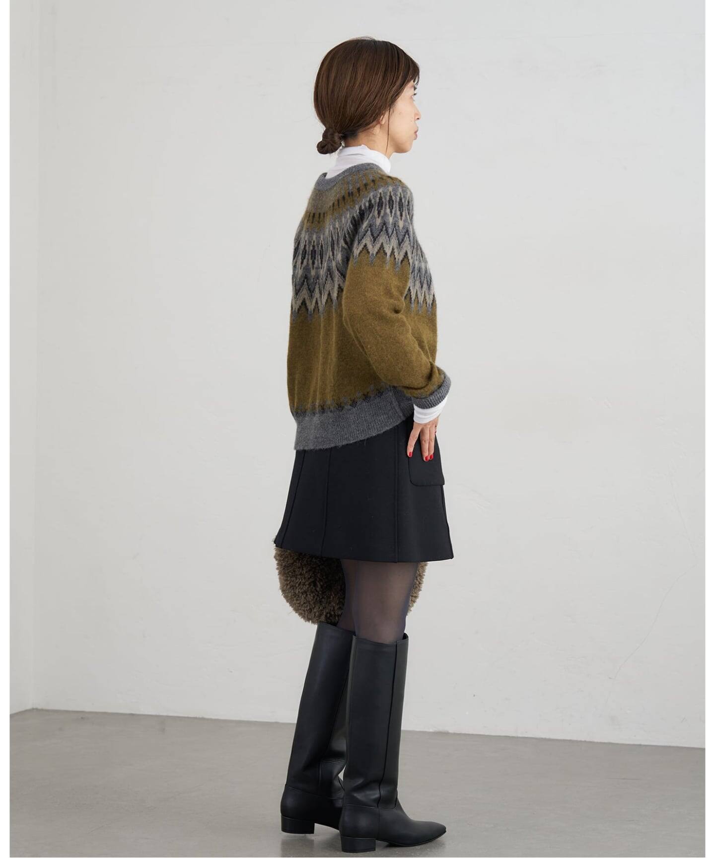 ROBERTO COLLINA/ロベルトコリーナ GIROCOLLO CROPPED ニット