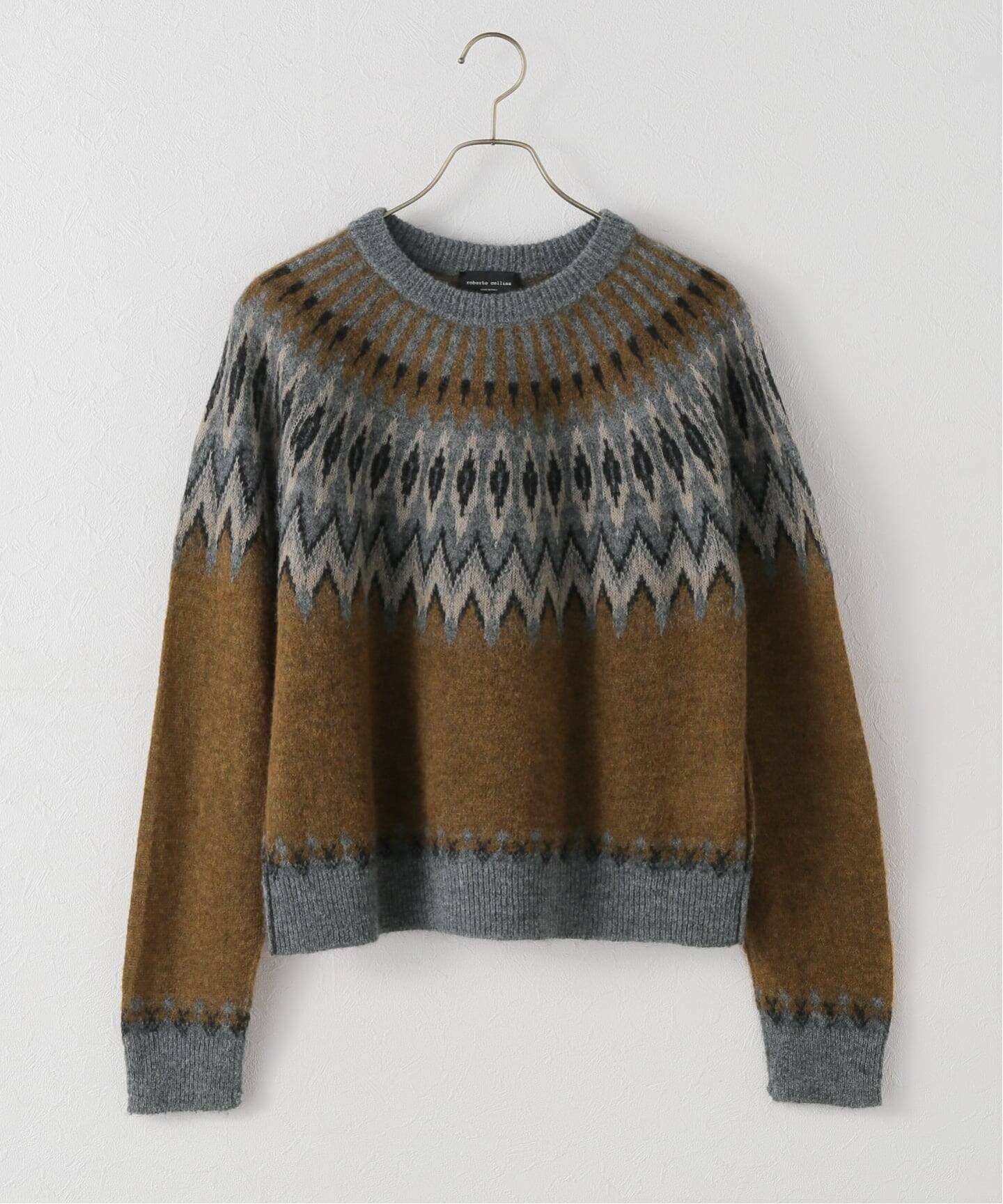 ROBERTO COLLINA/ロベルトコリーナ GIROCOLLO CROPPED ニット