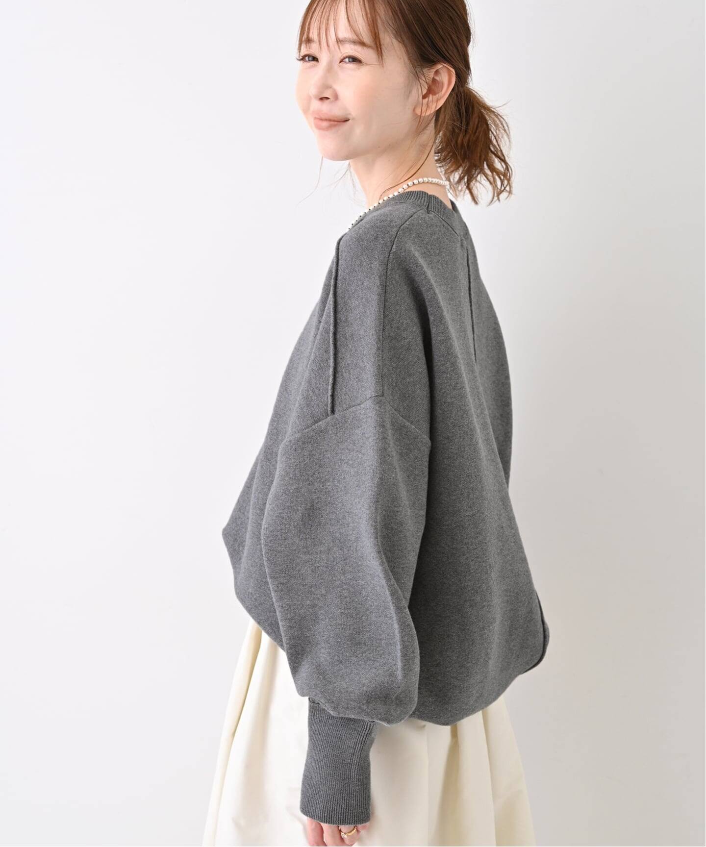 WEB限定/追加》オーバーサイズ スウェットライクニット（ニット