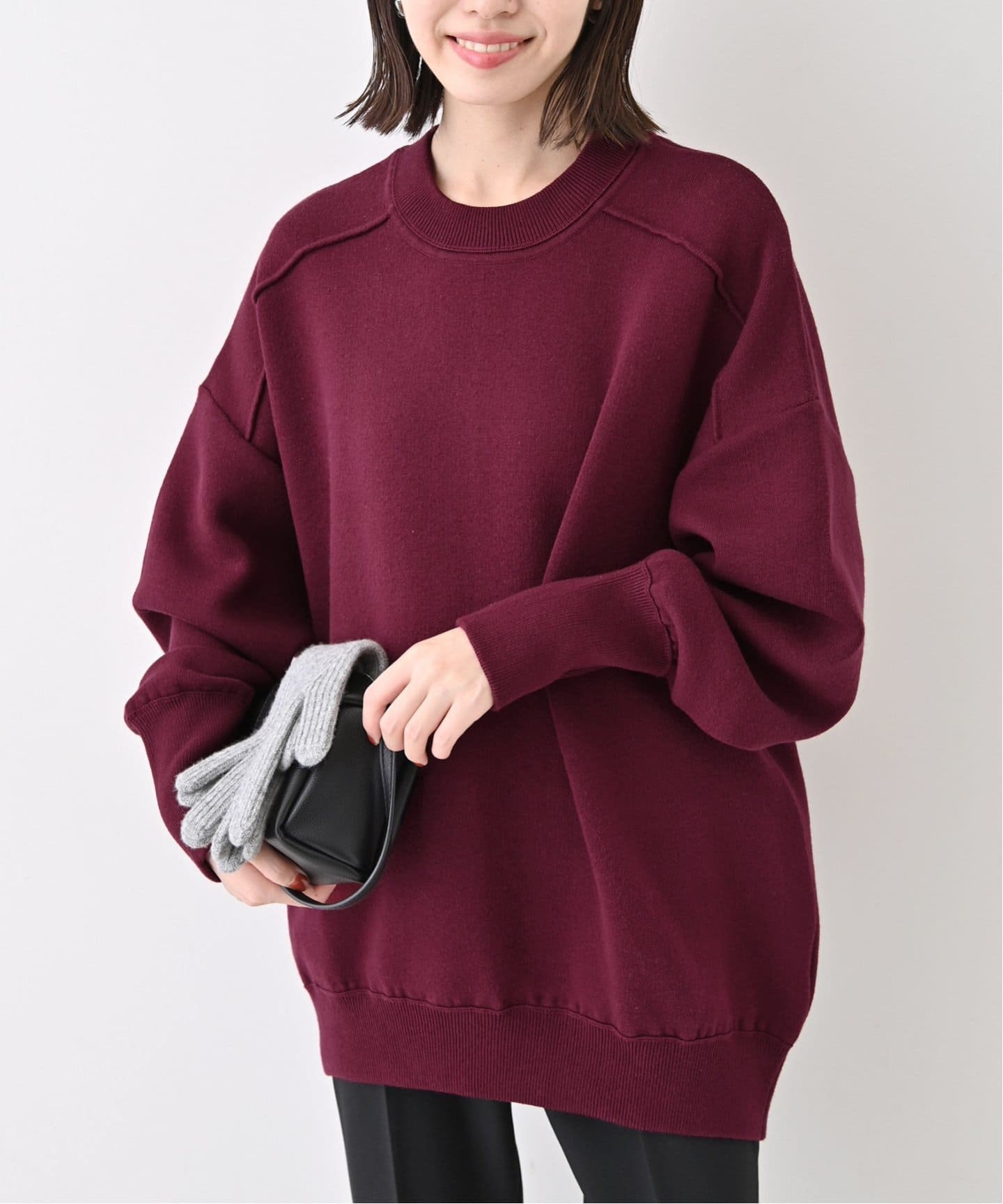 JOURNAL STANDARD カシミア 長袖ニットセーター 赤ニット トップス
