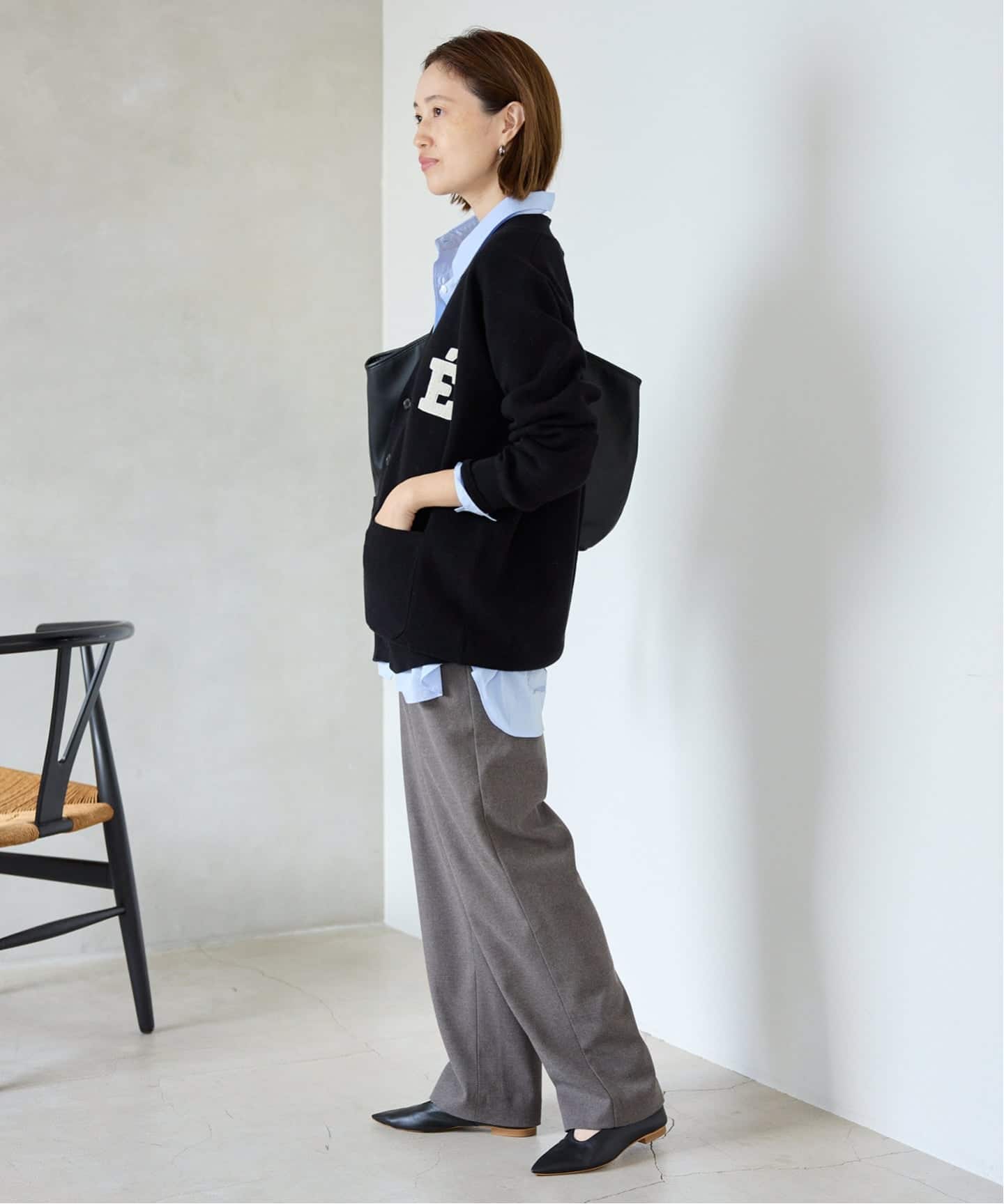 一部WEB限定カラーあり》サガラ刺繍スウェットライクニット