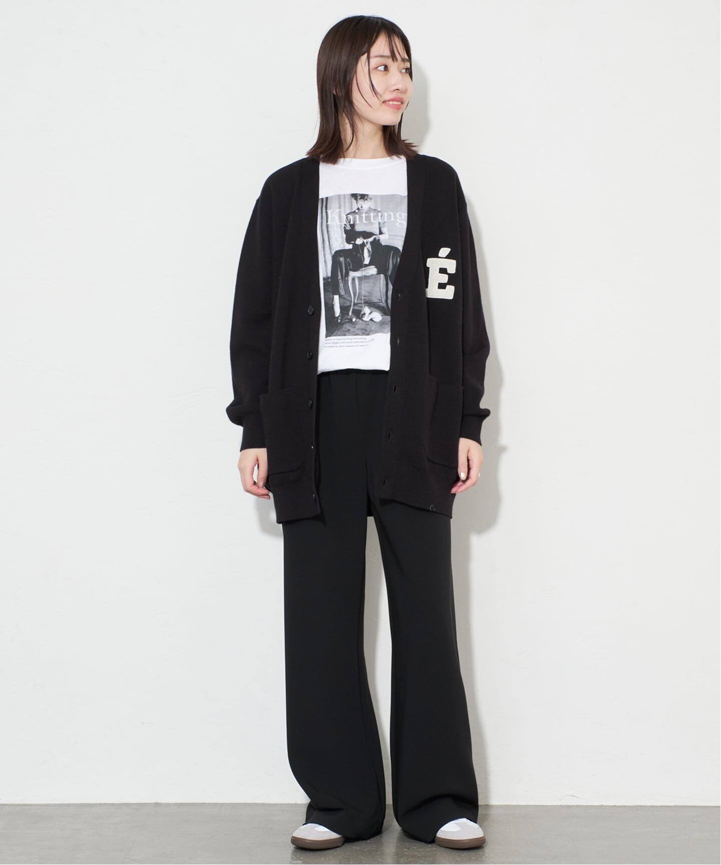 一部WEB限定カラーあり》サガラ刺繍スウェットライクニット