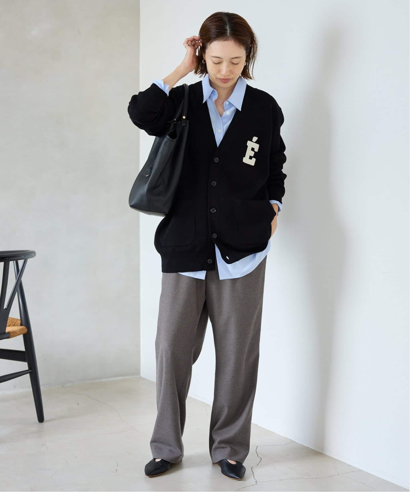 WEB限定/追加》サガラ刺繍スウェットライクニットカーディガン