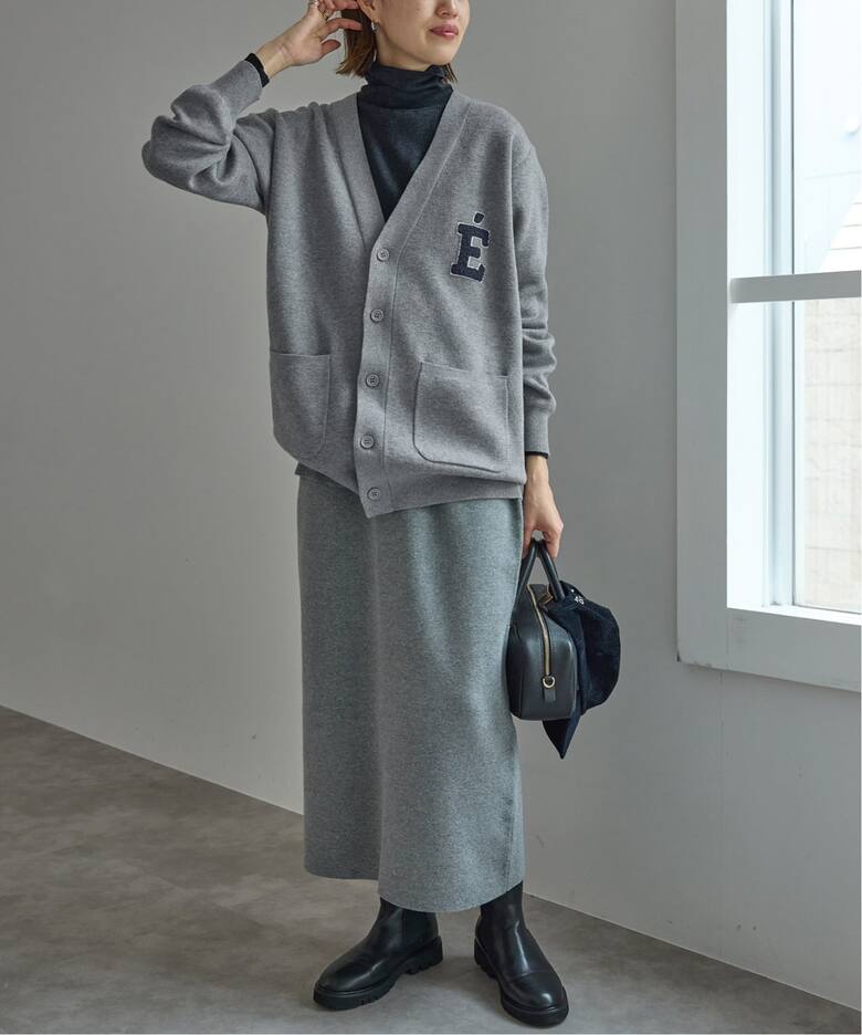 WEB限定/追加》サガラ刺繍スウェットライクニットカーディガン 