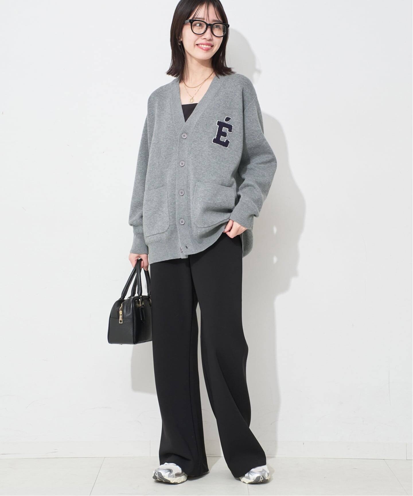 WEB限定/追加》サガラ刺繍スウェットライクニットカーディガン