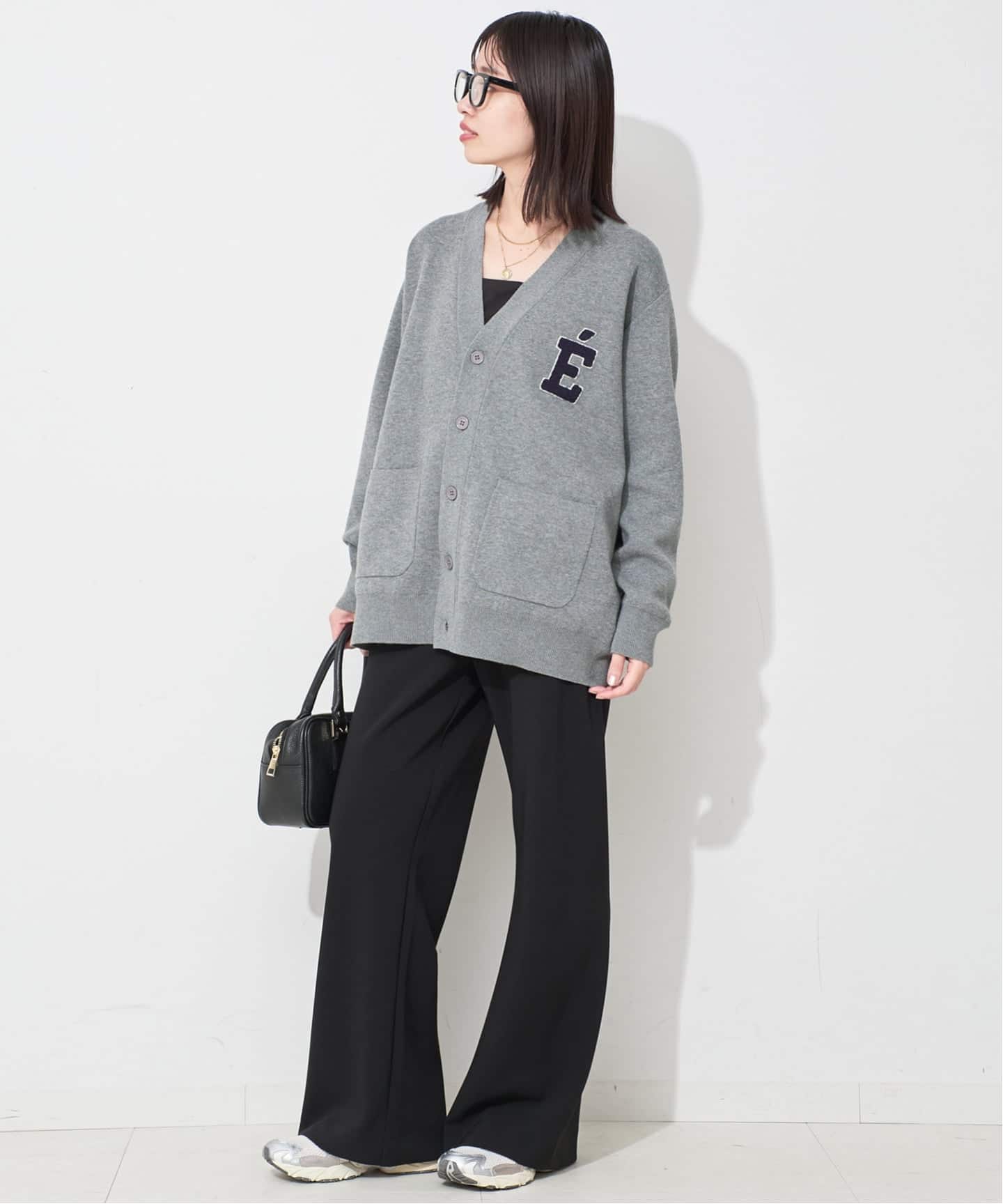 WEB限定/追加》サガラ刺繍スウェットライクニットカーディガン