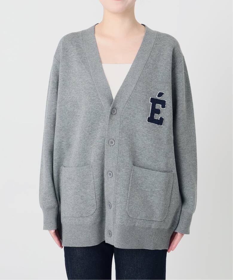 WEB限定/追加》サガラ刺繍スウェットライクニットカーディガン 