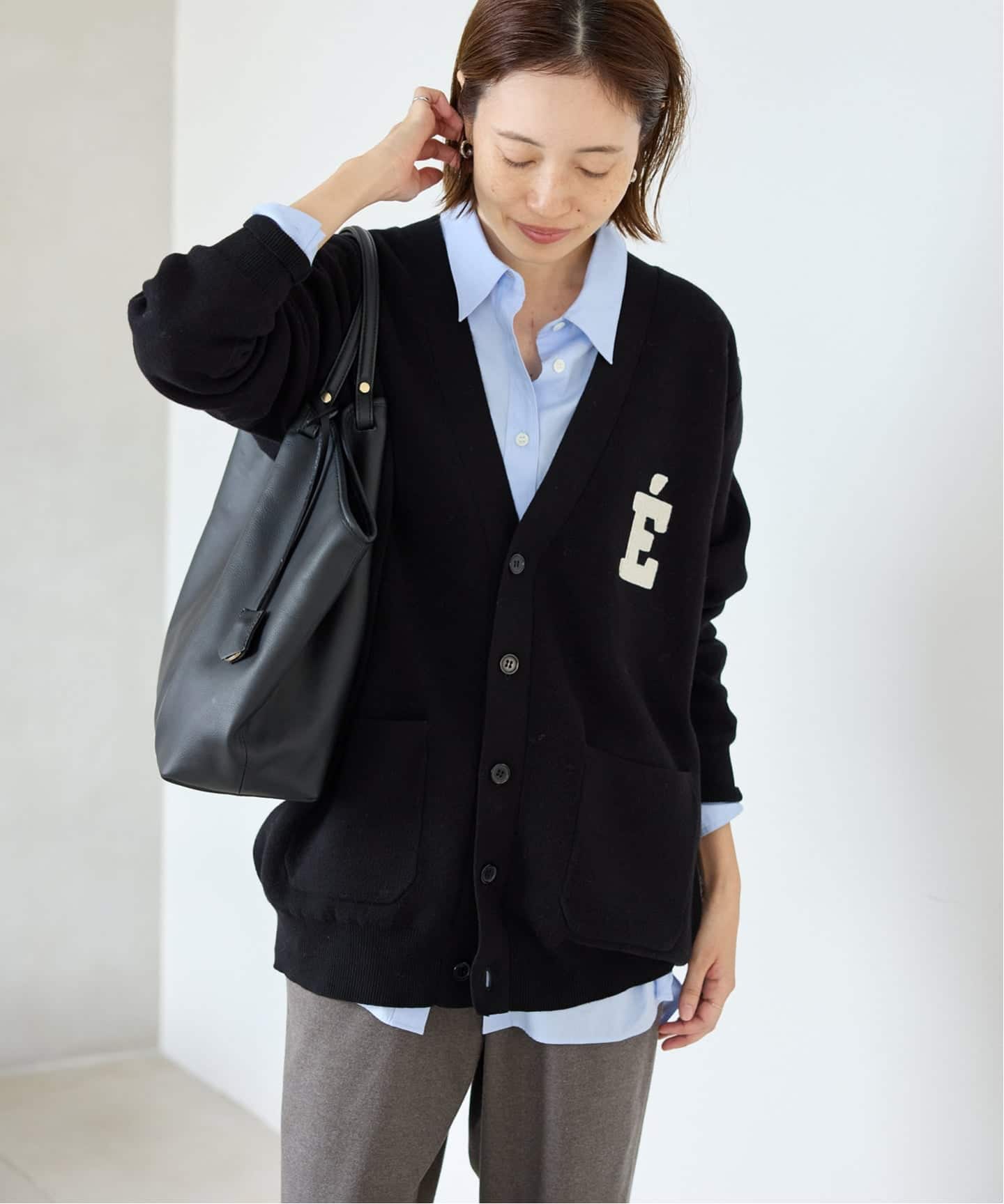 WEB限定/追加2予約》サガラ刺繍スウェットライクニットカーディガン