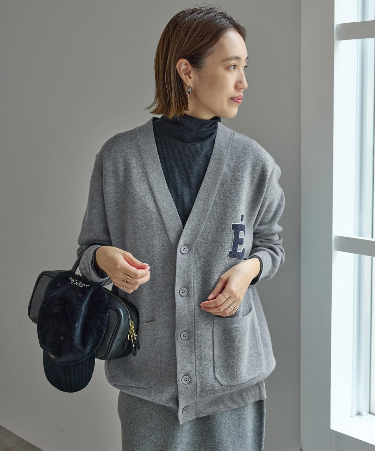 WEB限定/追加2予約》サガラ刺繍スウェットライクニットカーディガン