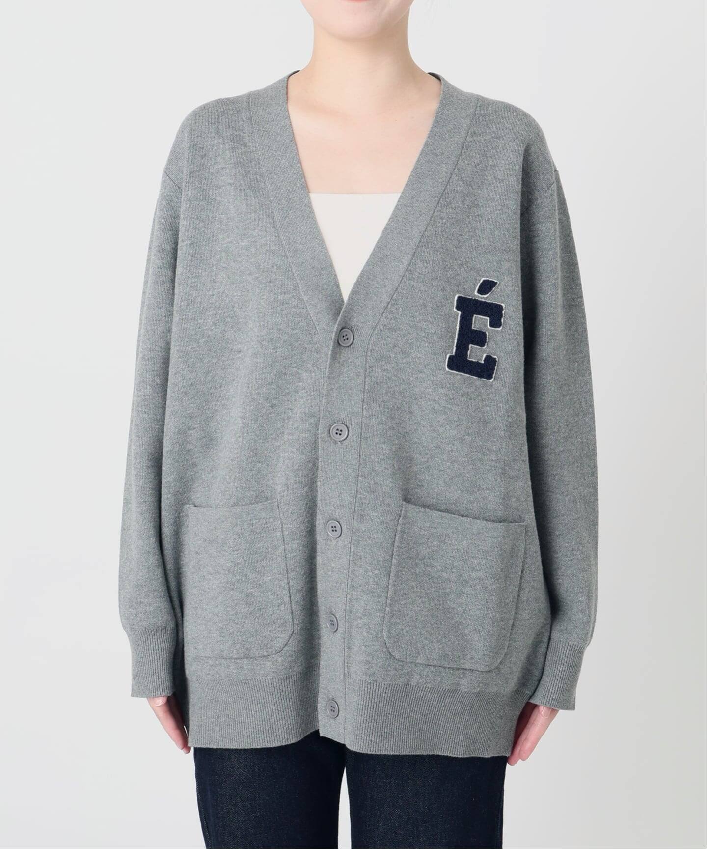 WEB限定/追加2予約》サガラ刺繍スウェットライクニットカーディガン