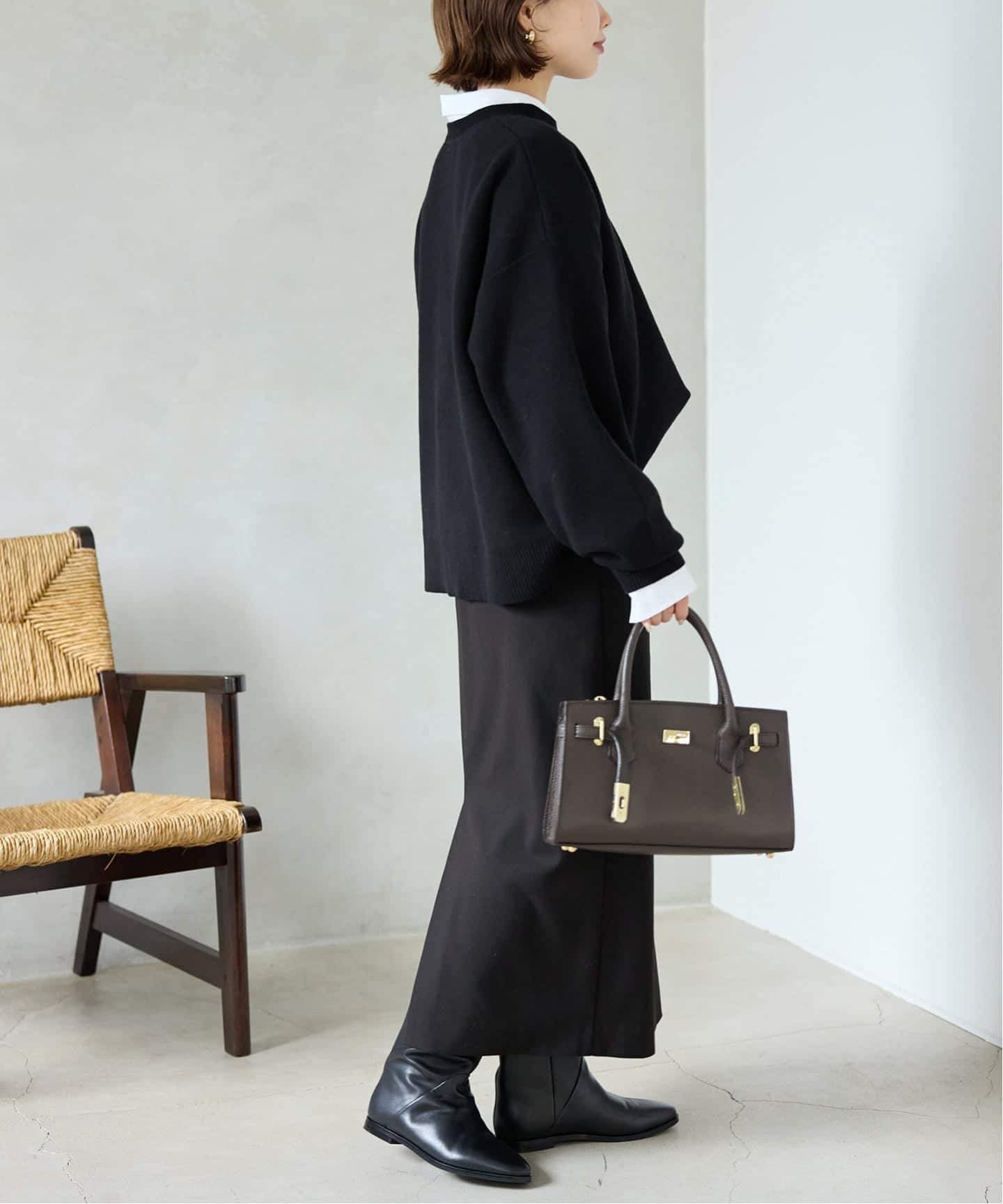 WEB限定カラー有り/追加》サガラ刺繍スウェットライクニット（ニット