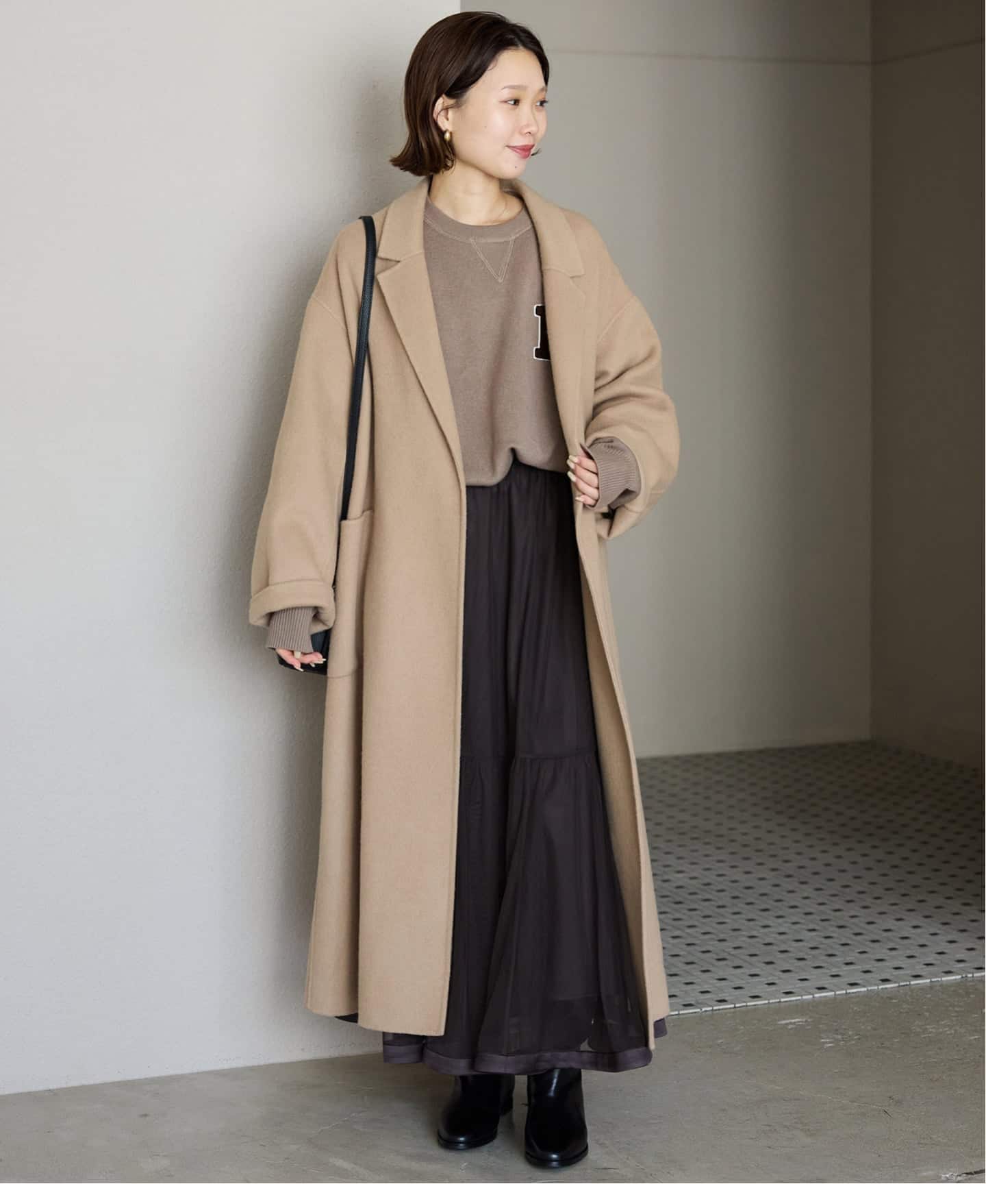 WEB限定カラー有り/追加予約》サガラ刺繍スウェットライクニット