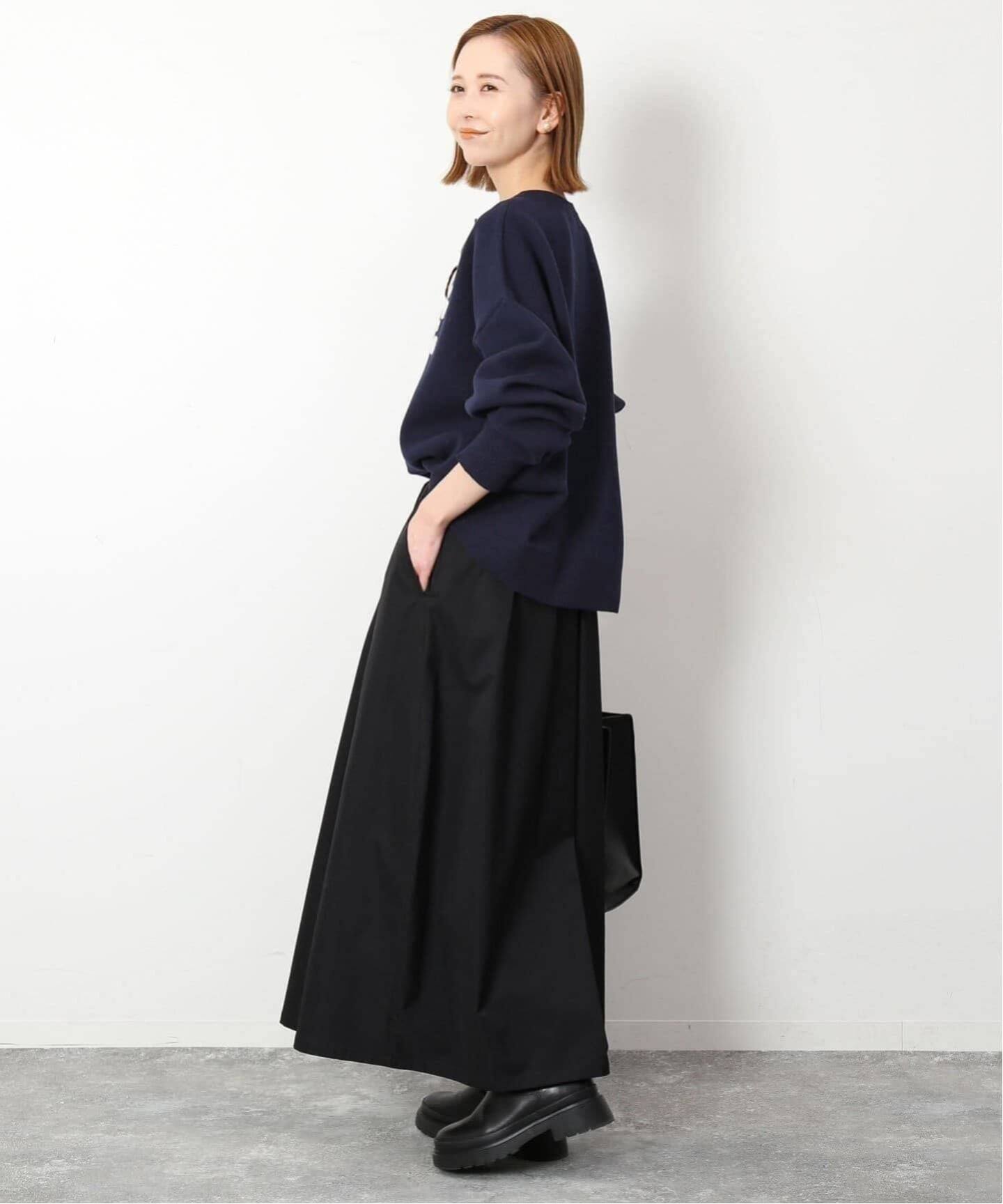 WEB限定カラー有り/追加》サガラ刺繍スウェットライクニット（ニット