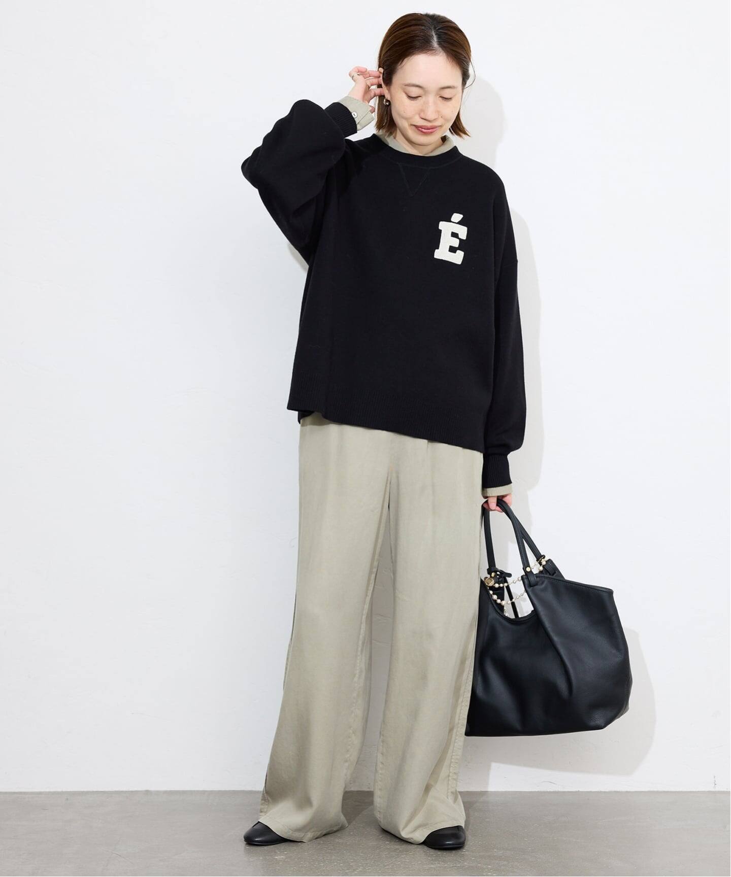 追加2》サガラ刺繍スウェットライクニット（ニット／セーター）｜SLOBE