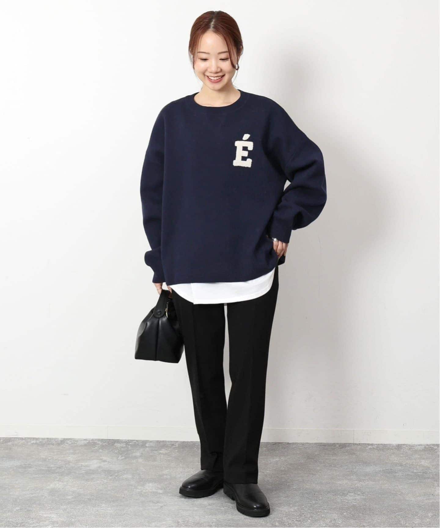 スローブイエナ サガラ刺繍スウェットライクニット 追加2》サガラ刺繍スウェットライクニット（ニット／セーター）｜SLOBE