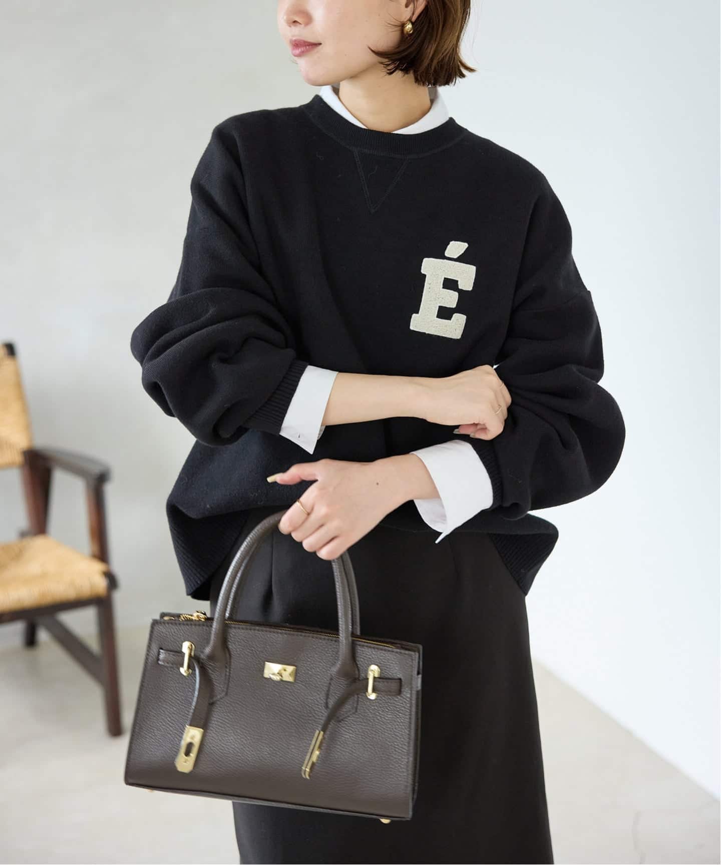美品★SLOBE IENA サガラ刺繍スウェットライクニット グレー イエナ 追加2予約》サガラ刺繍スウェットライクニット（ニット