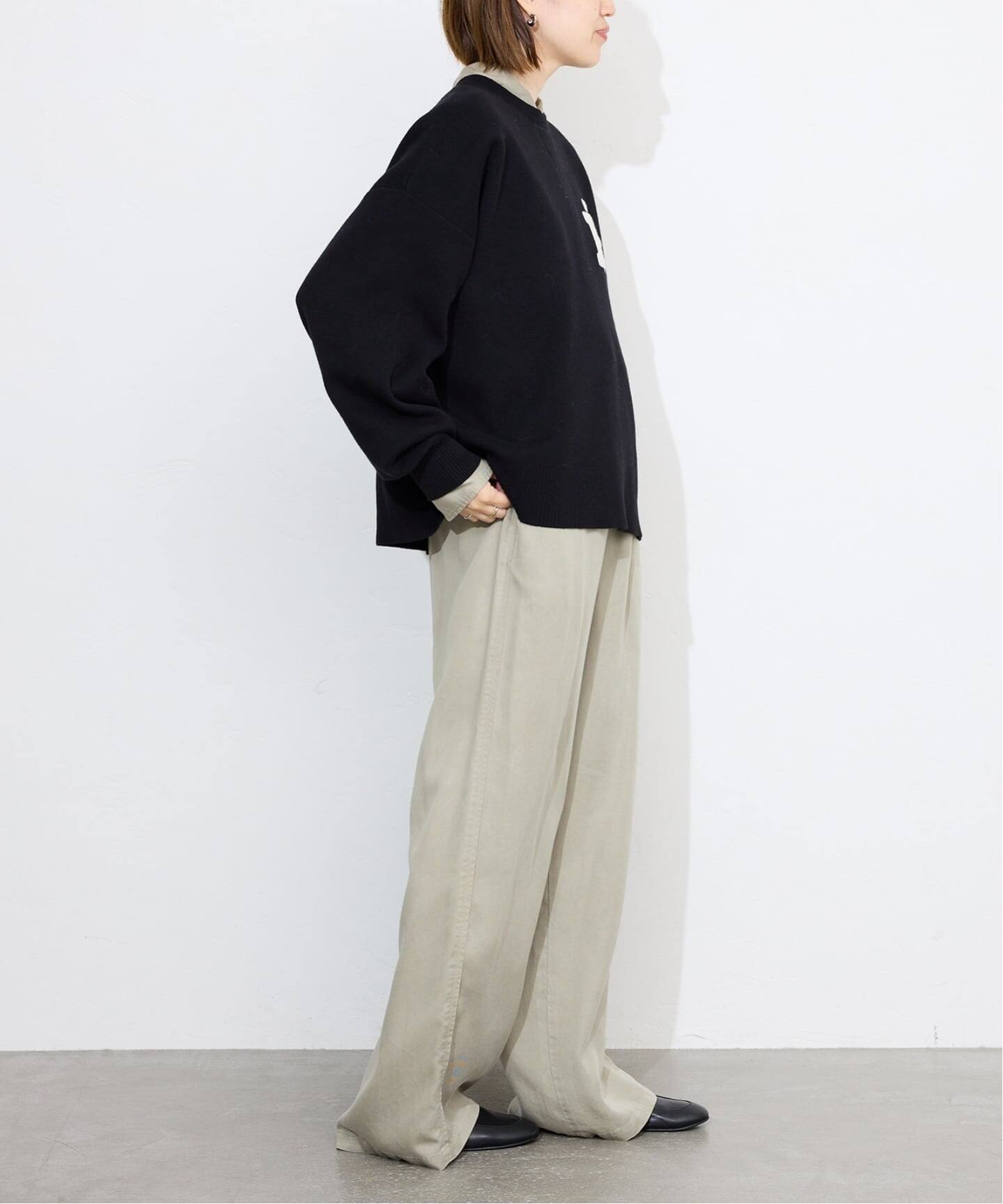 WEB限定カラー有り/追加3》サガラ刺繍スウェットライクニット（ニット