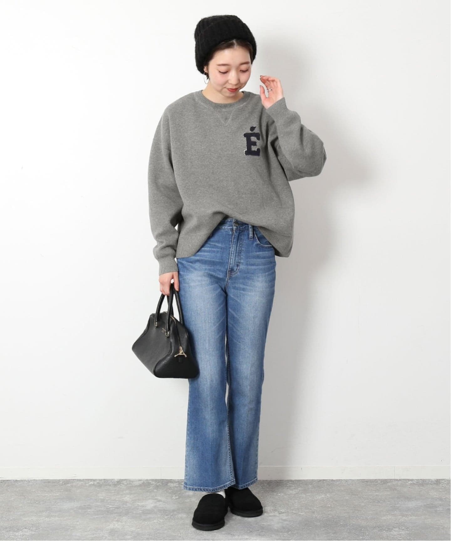 WEB限定カラー有り/追加3予約》サガラ刺繍スウェットライクニット