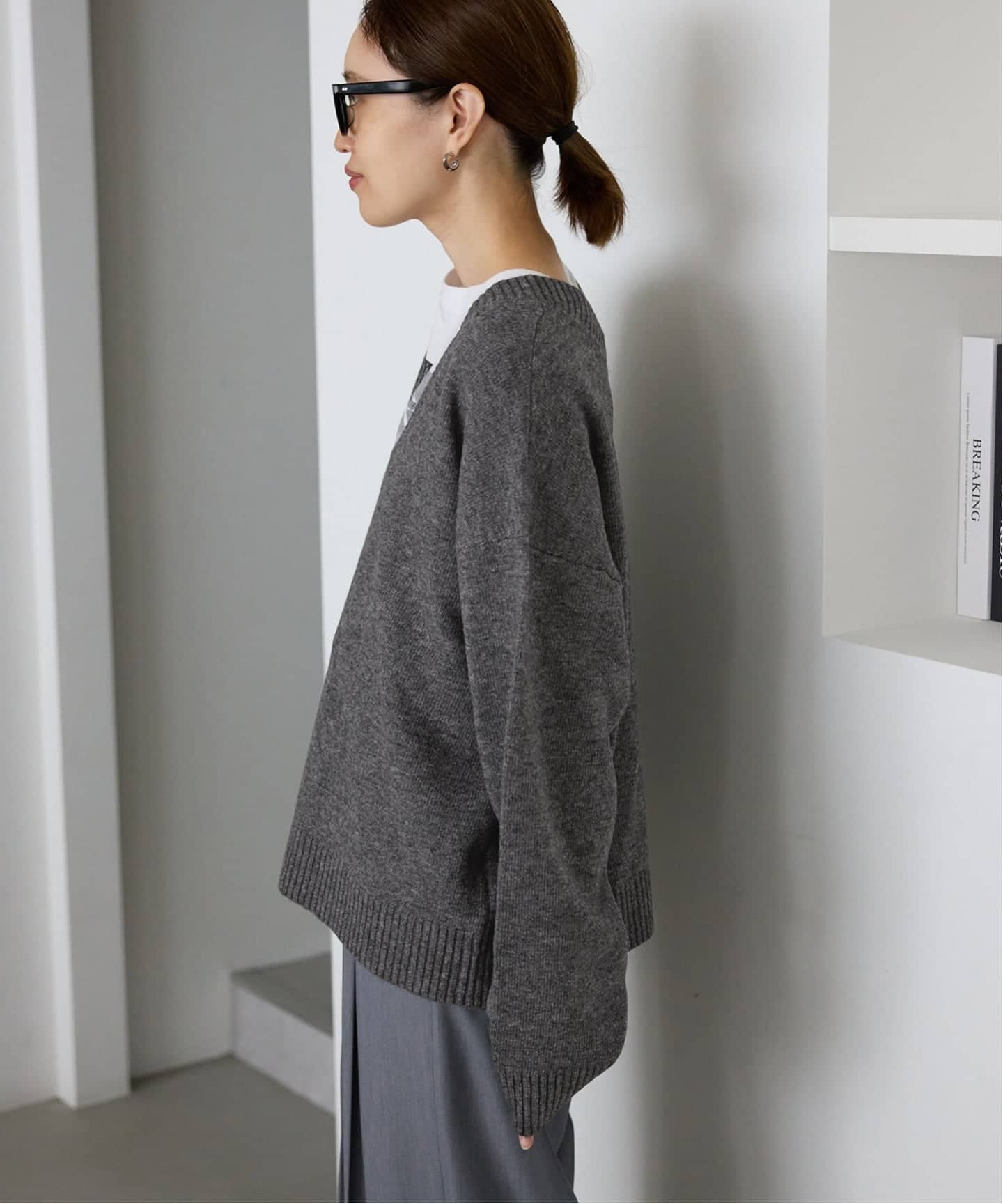 Vネックルーズニットプルオーバー（ニット／セーター）｜SLOBE IENA