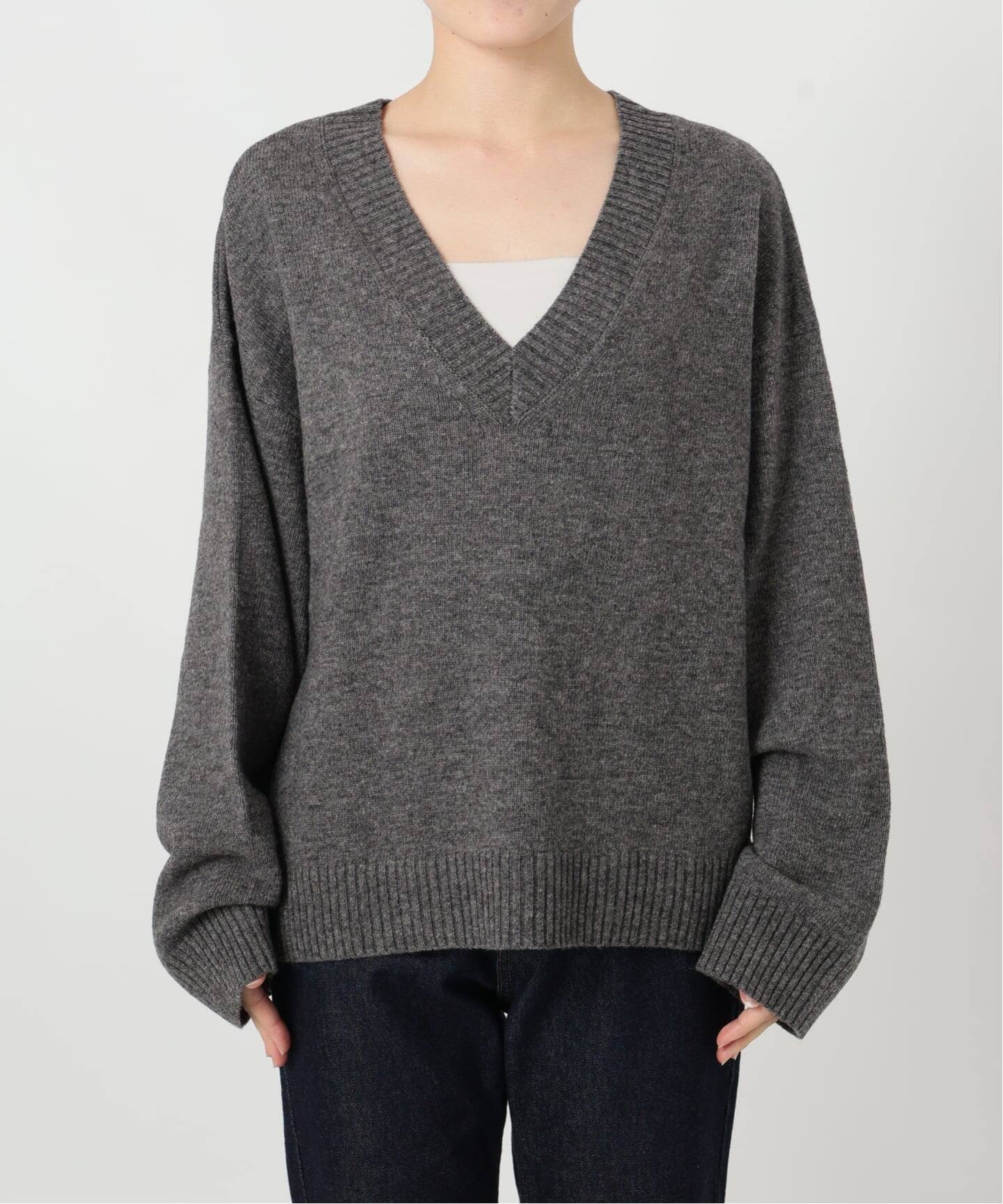 Vネックルーズニットプルオーバー（ニット／セーター）｜SLOBE IENA