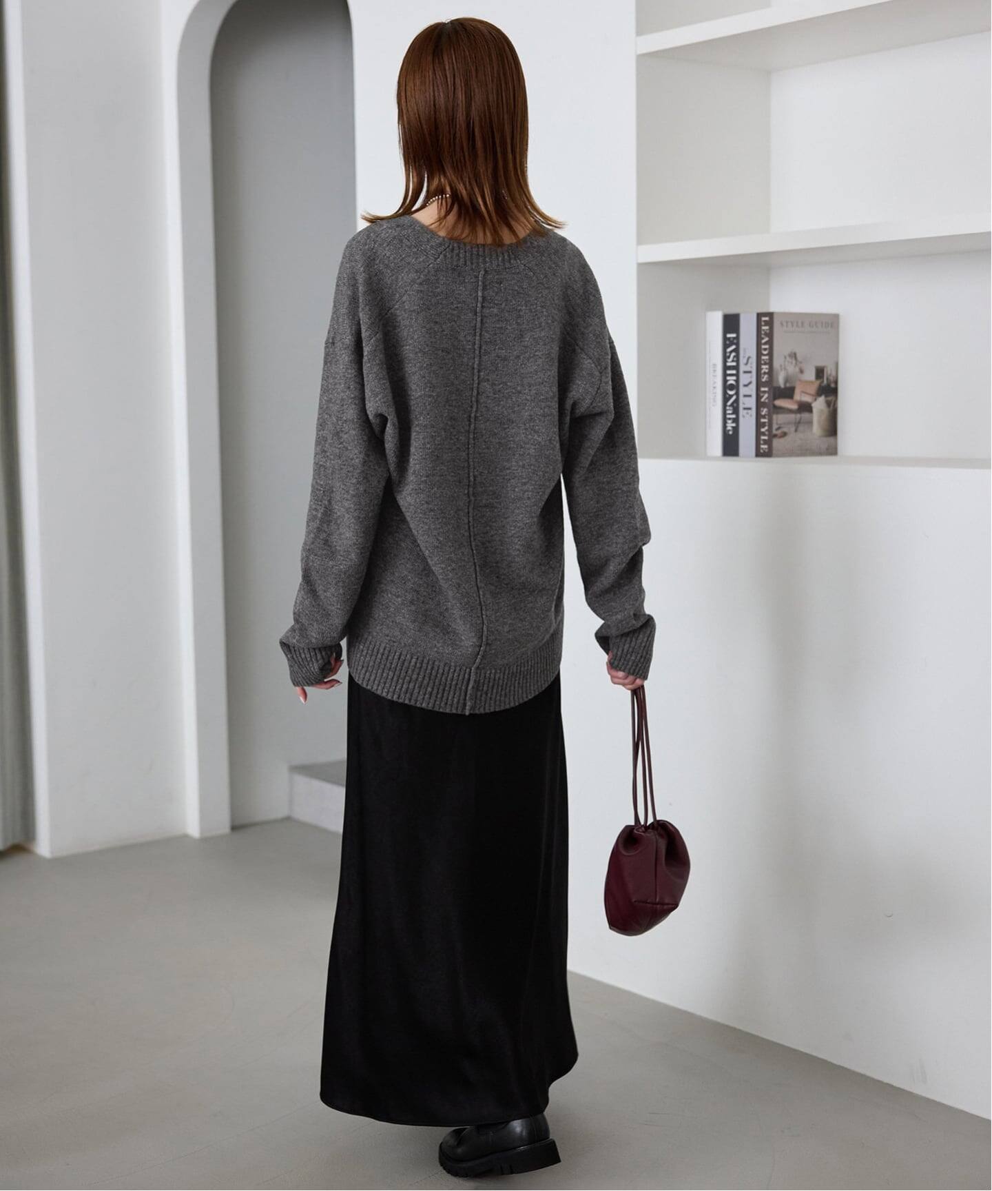 Vネックルーズニットカーディガン（カーディガン）｜SLOBE IENA