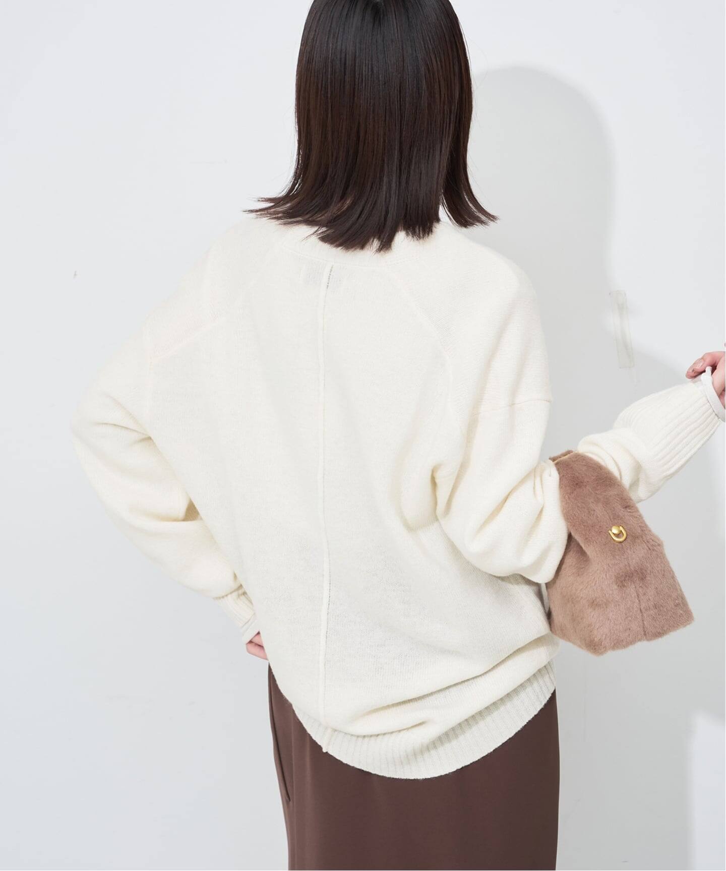 Vネックルーズニットカーディガン（カーディガン）｜SLOBE IENA