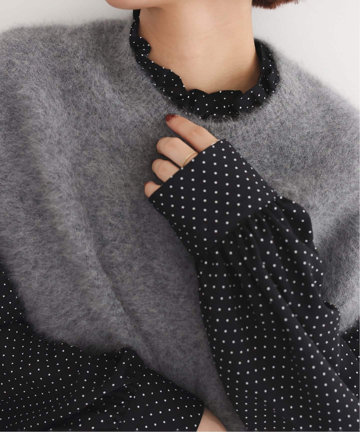 nowos アルパカベスト　ニットベスト nowos アルパカベスト ニットベスト