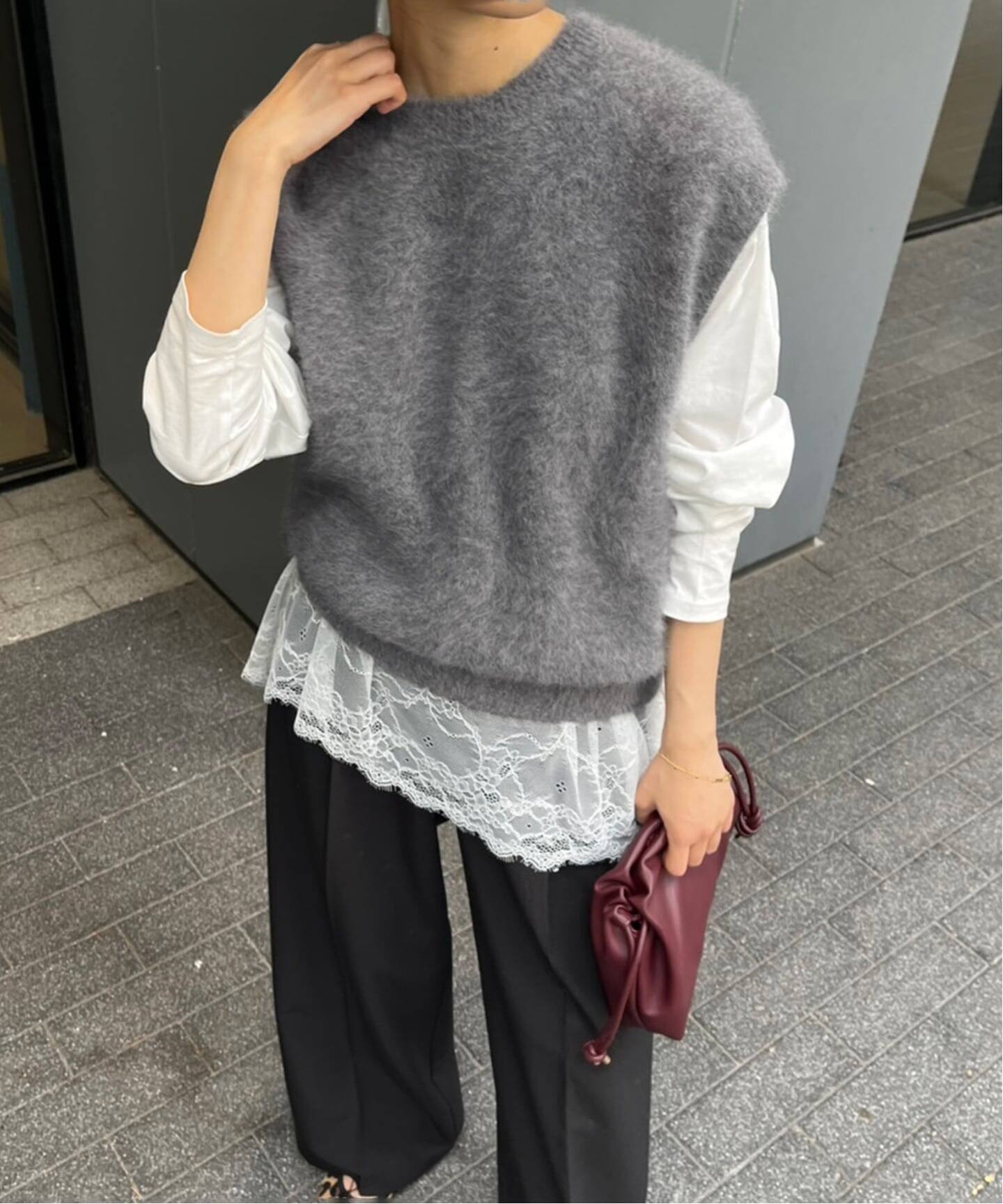 フォックスアルパカ ニットベスト（ベスト）｜SLOBE IENA（スローブ